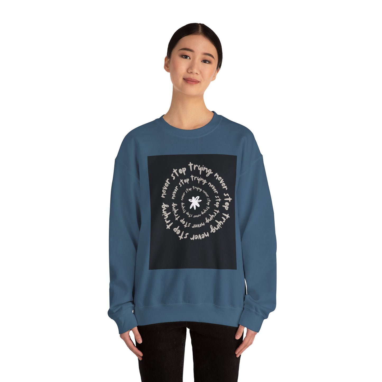 ‘Never Stop Trying’ Unisex Heavy Blend™ Crewneck Sweatshirt