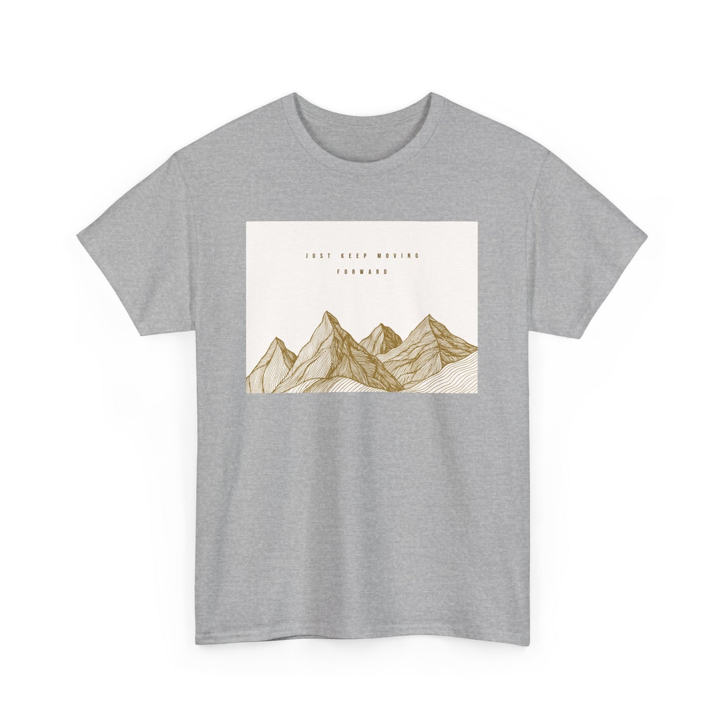 Mountain Graphic Unisex Heavy Cotton Tee - Just Keep Moving