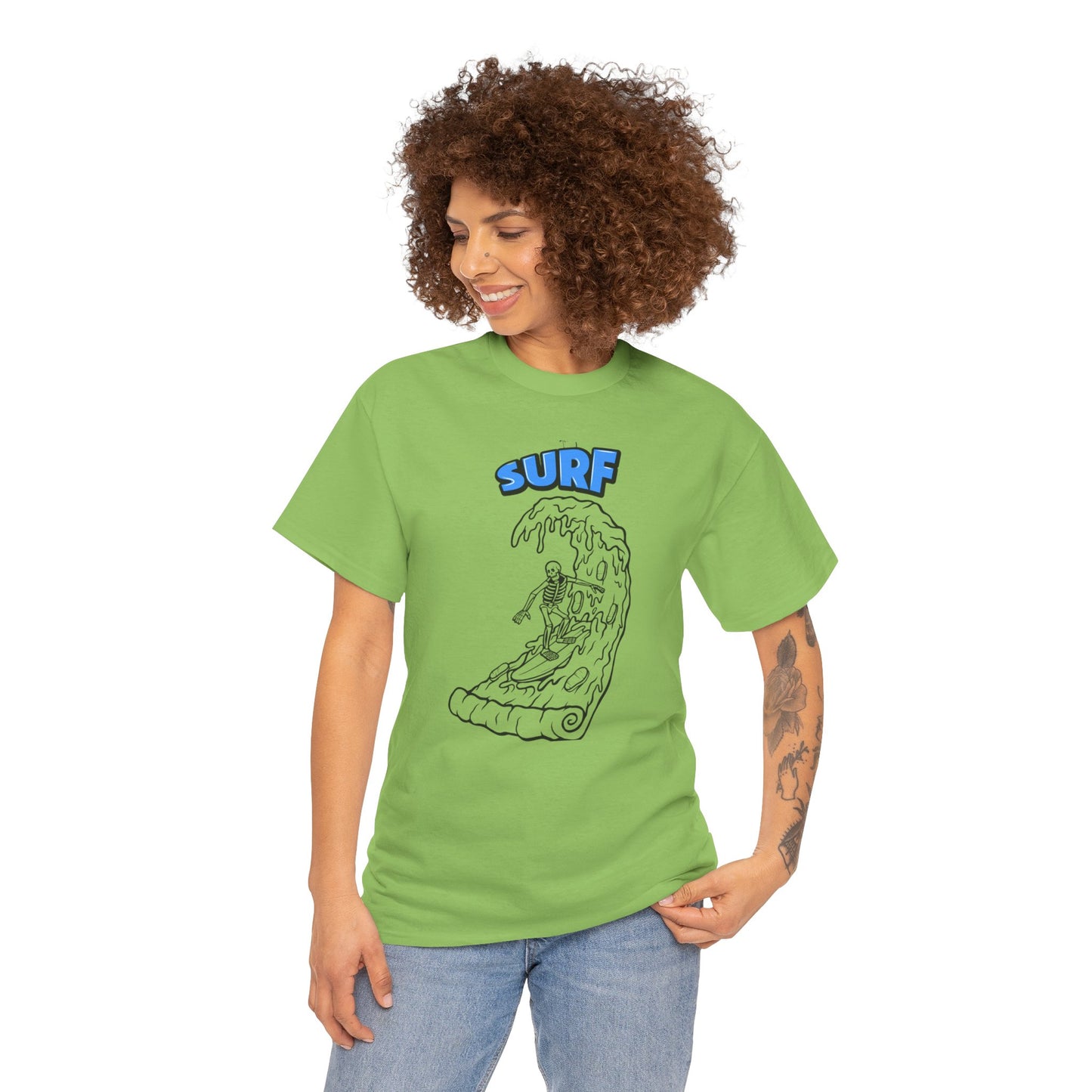 Surf Vibes Unisex Heavy Cotton Tee - Perfect for Beach Lovers, Summer Festivals, Casual Outings, Gift for Surfers, Fun and Relaxed Lifestyle