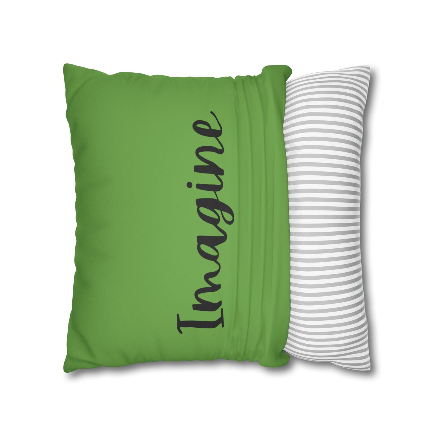 ‘IMAGINE’ Faux Suede Square Pillowcase