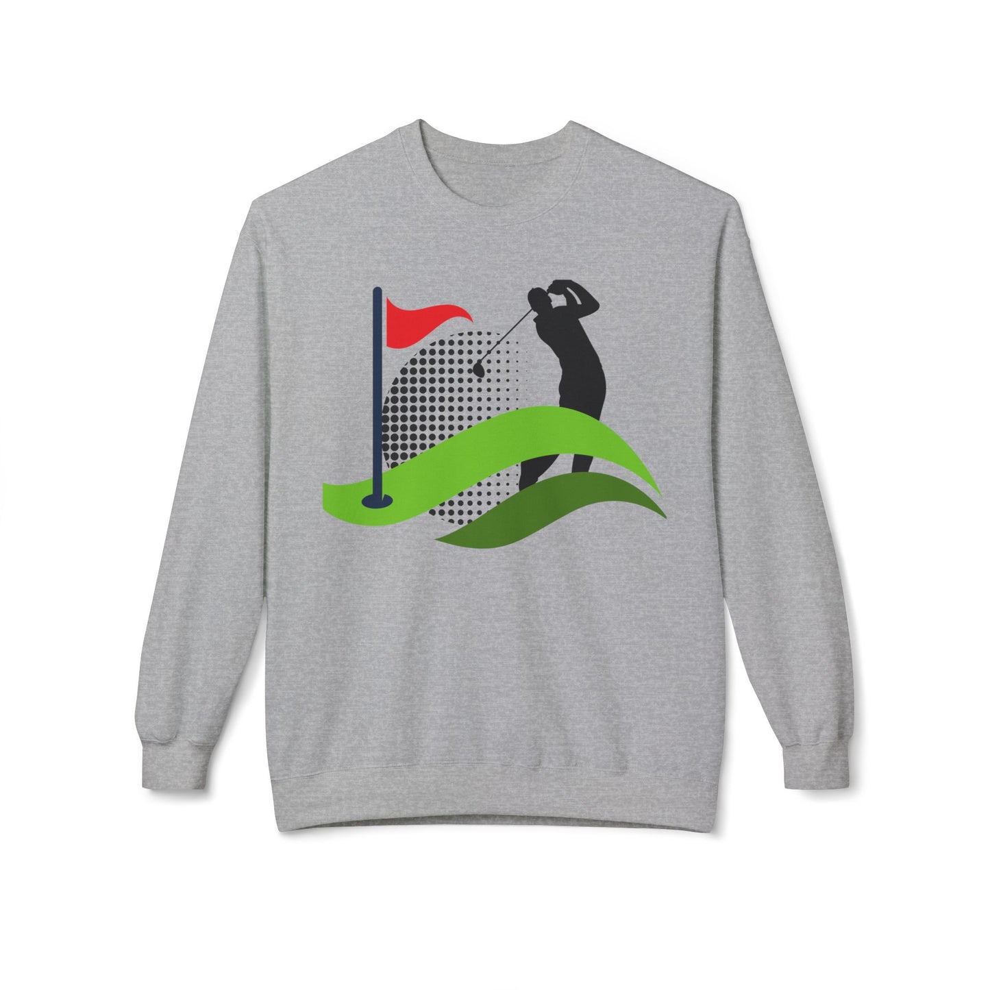Golf Lover's Unisex Fleece Crewneck Sweatshirt - Perfect for Sports Enthusiasts