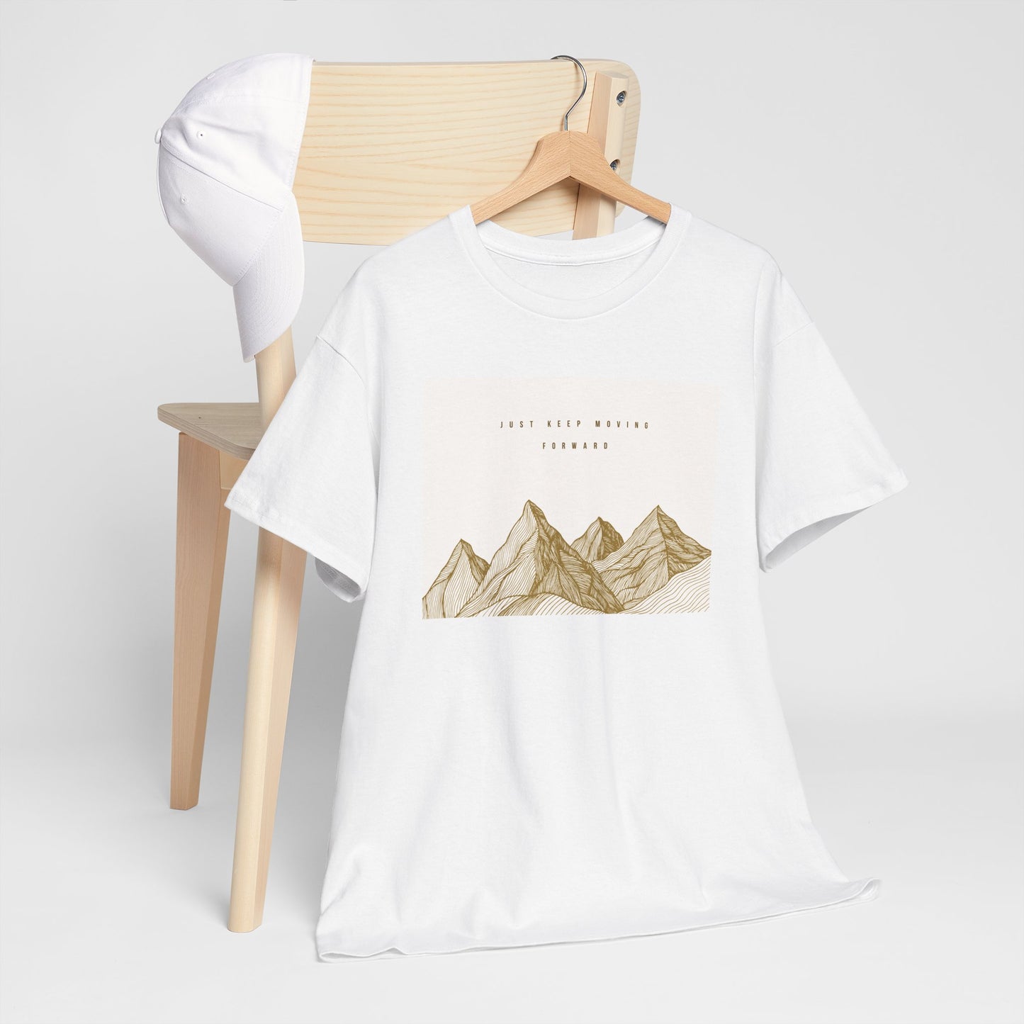 Mountain Graphic Unisex Heavy Cotton Tee - Just Keep Moving