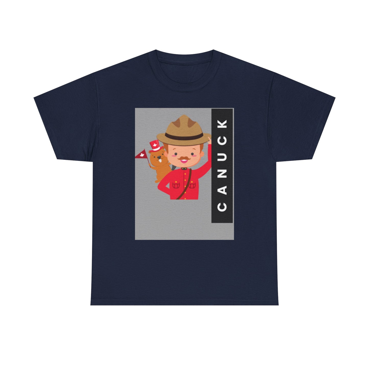 Cute Canuck Bear Unisex Heavy Cotton Tee - Perfect for Canada Day & Winter Celebrations