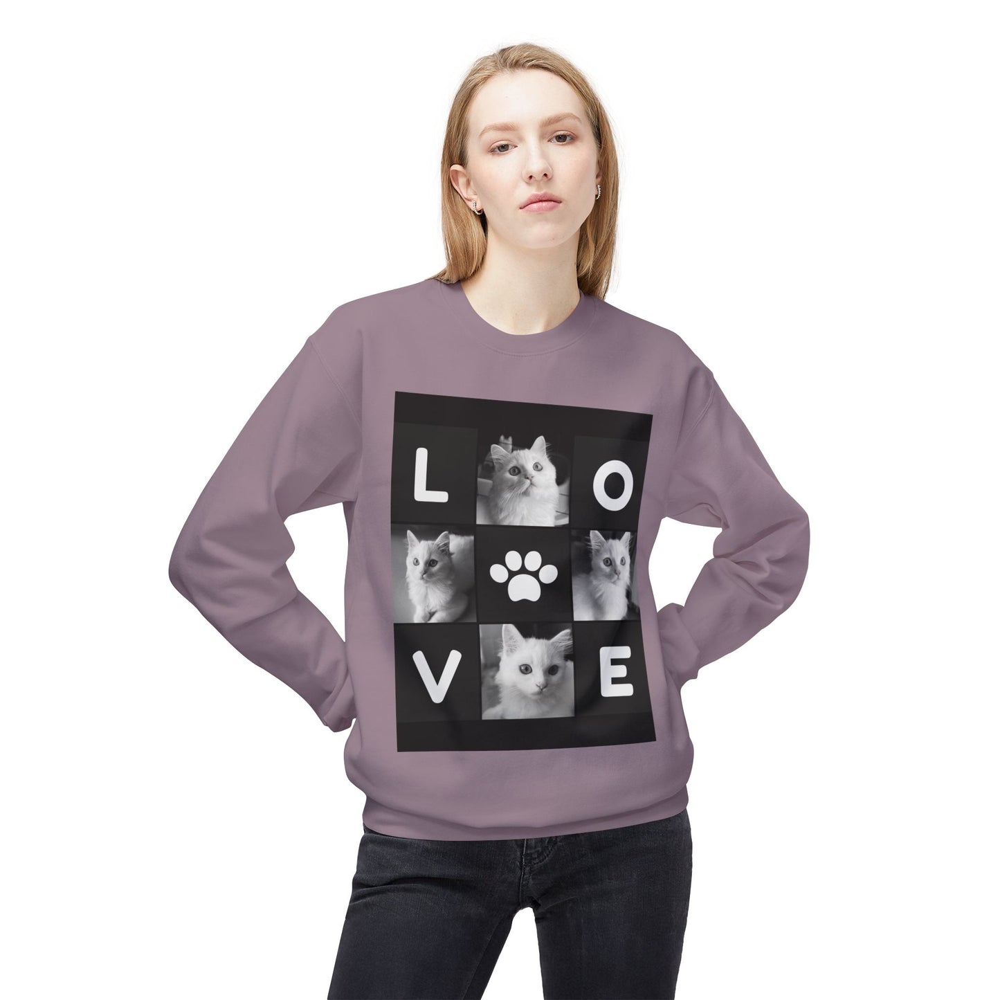 Love Cats Unisex Fleece Sweatshirt