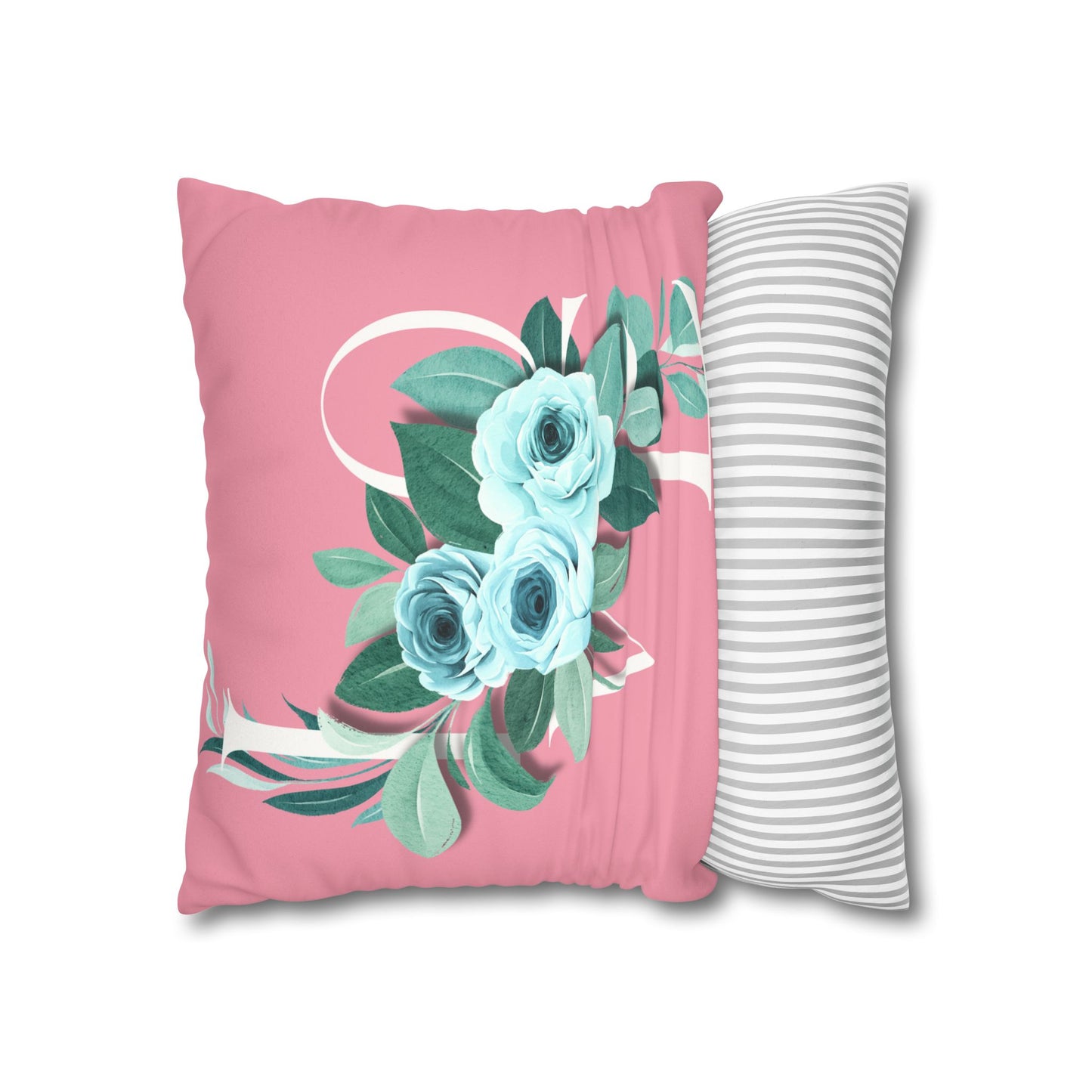 ‘LOVE’ Faux Pink Suede Square Pillowcase