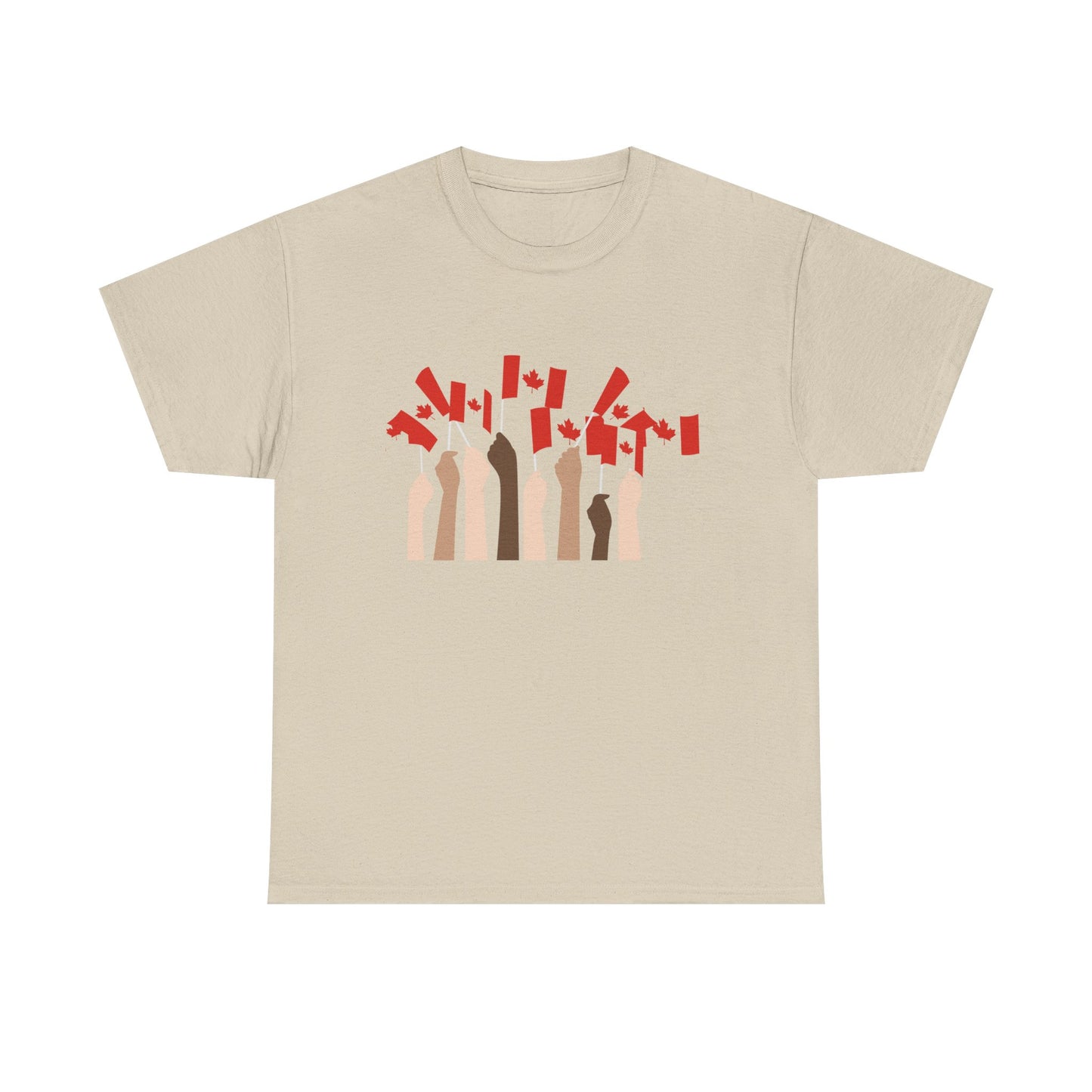 Canadian Pride Unisex Heavy Cotton Tee - Celebrate Canada Day with Unity Design