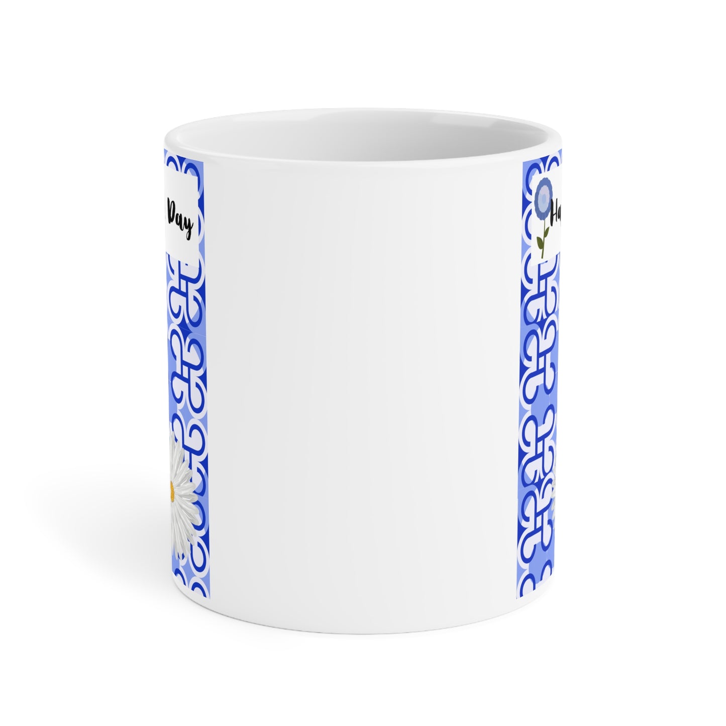 Happy Mom's Day Ceramic Mug - Elegant Floral Design, Ideal Gift for Mother's Day, 11oz/15oz/20oz