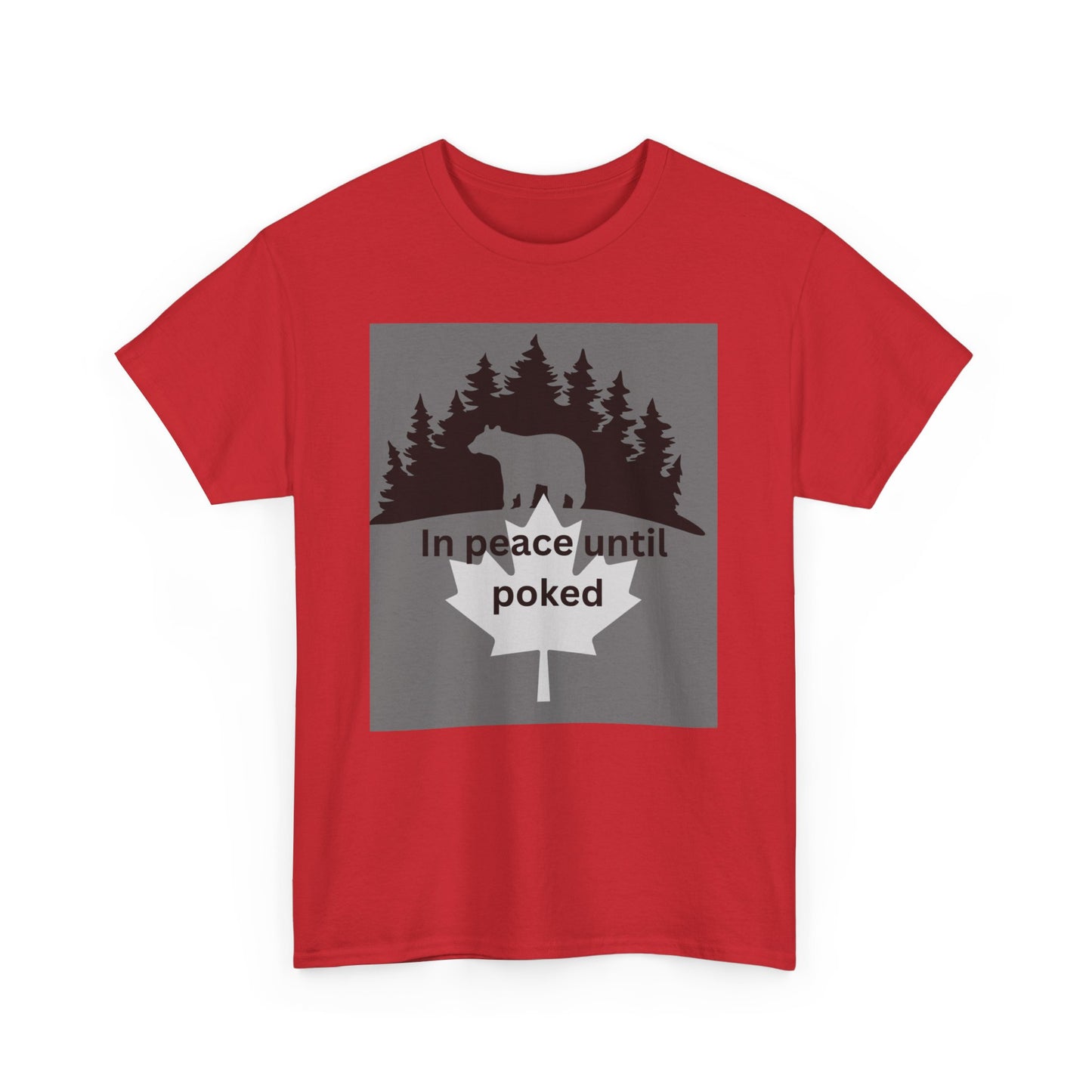 Unisex Heavy Cotton Tee - 'In Peace Until Poked' Graphic Shirt for Nature Lovers