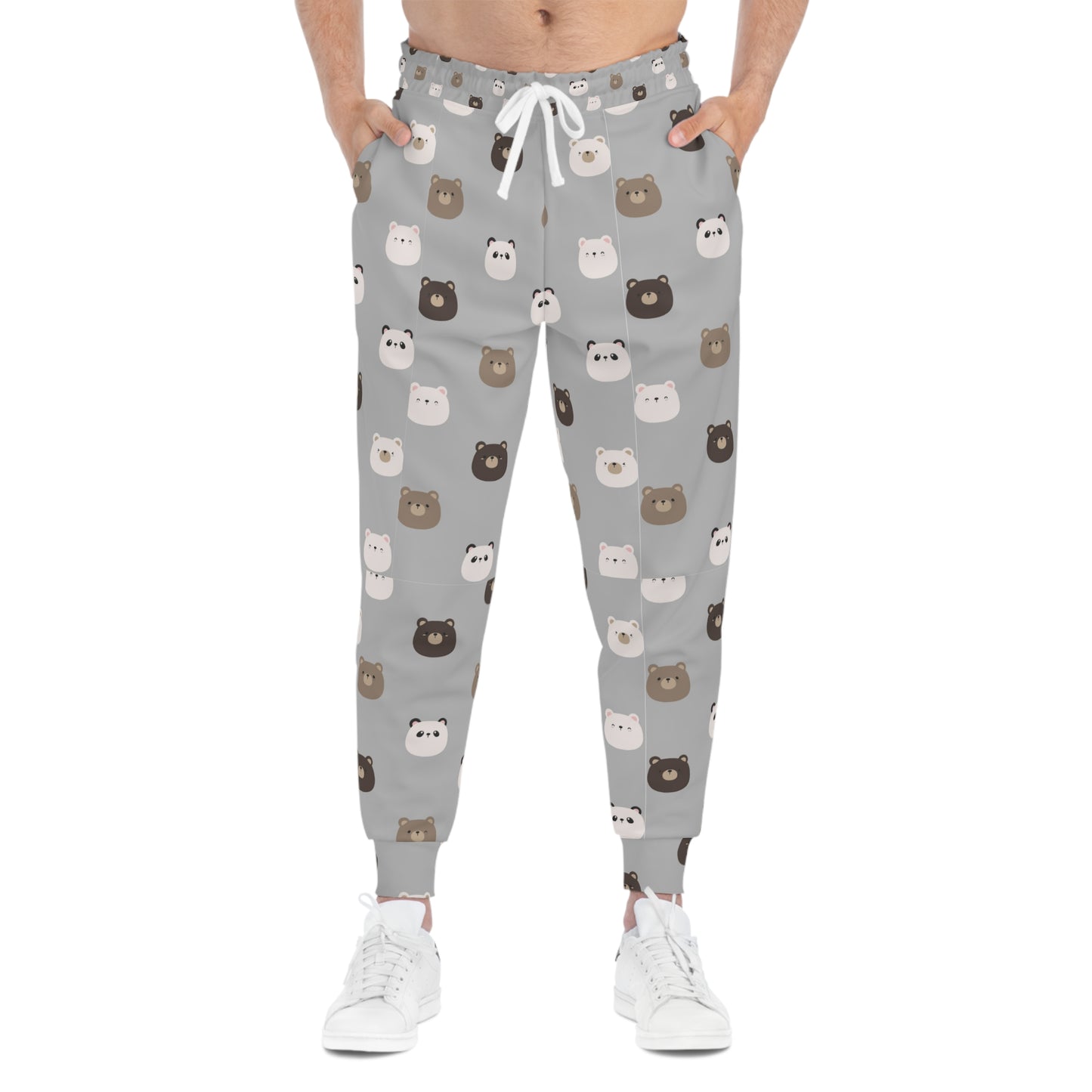 Cute Bear Print Athletic Joggers for Comfort and Style
