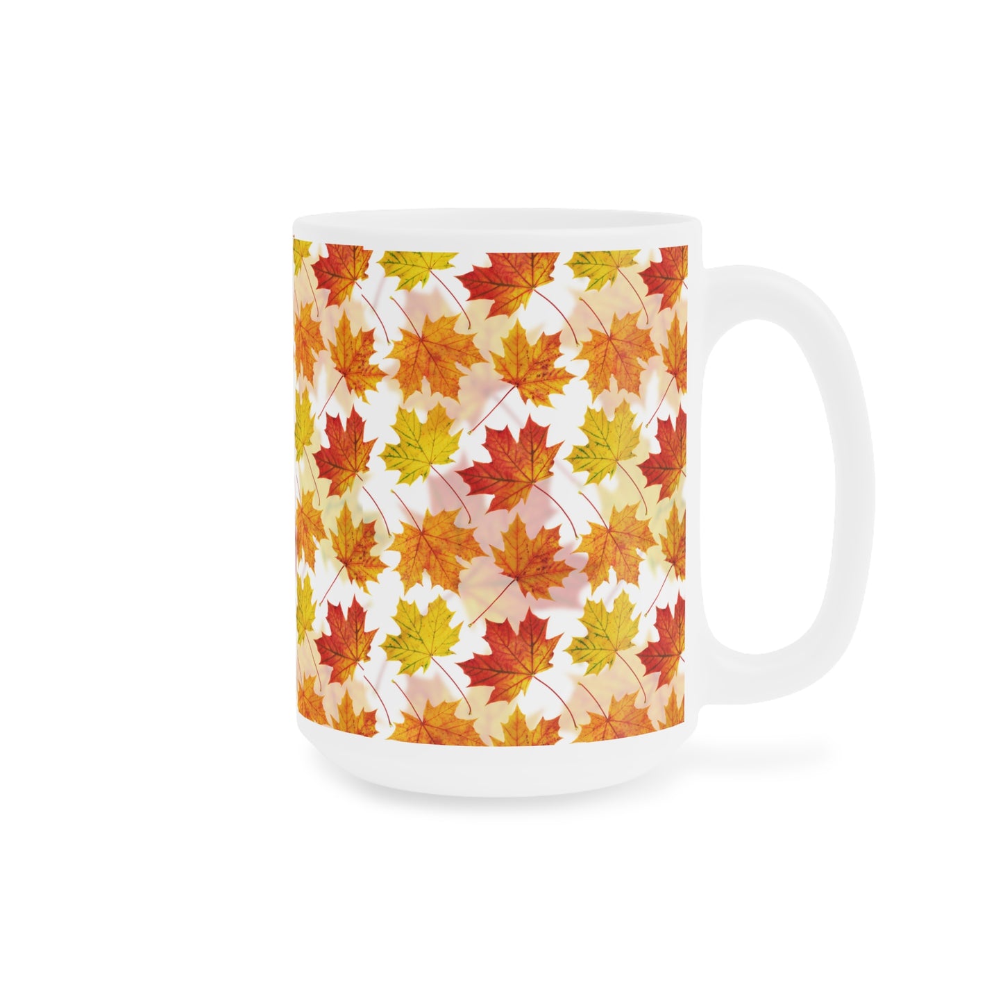 Fall Leaves Ceramic Mug - Cozy Autumn Vibe for Coffee Lovers