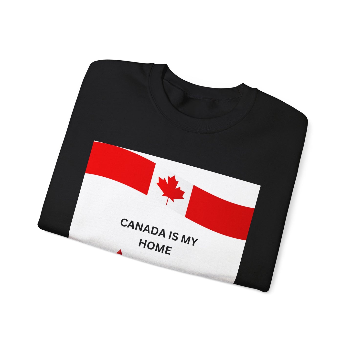 Canada Is My Home Unisex Heavy Blend Crewneck Sweatshirt - Comfortable Canadian Pride Apparel