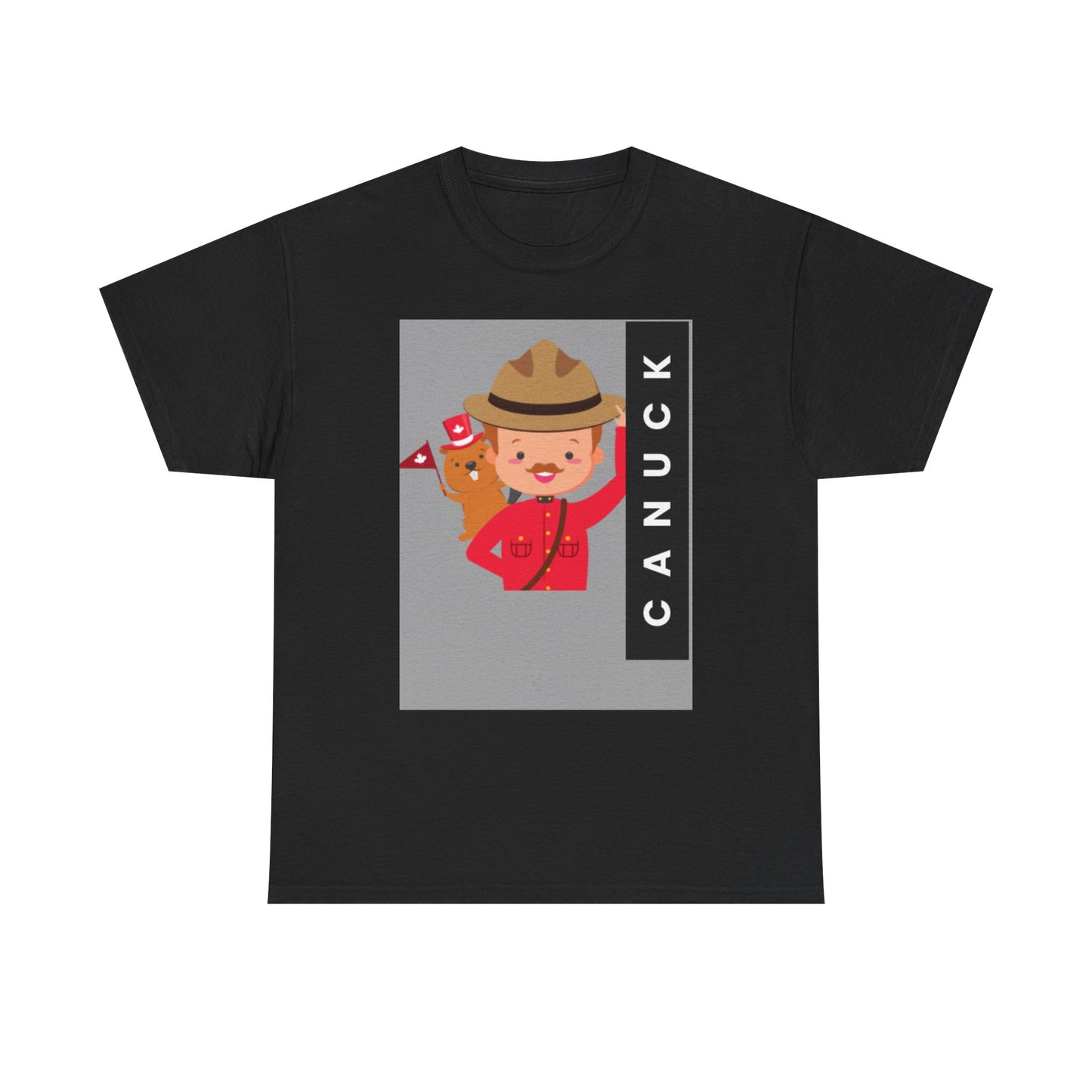 Cute Canuck Bear Unisex Heavy Cotton Tee - Perfect for Canada Day & Winter Celebrations