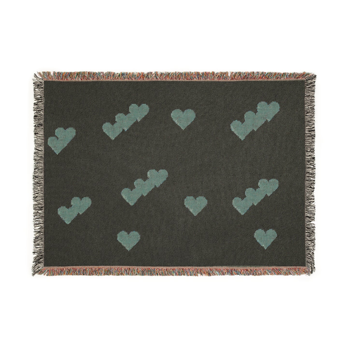 ‘Hearts’ Woven Blanket