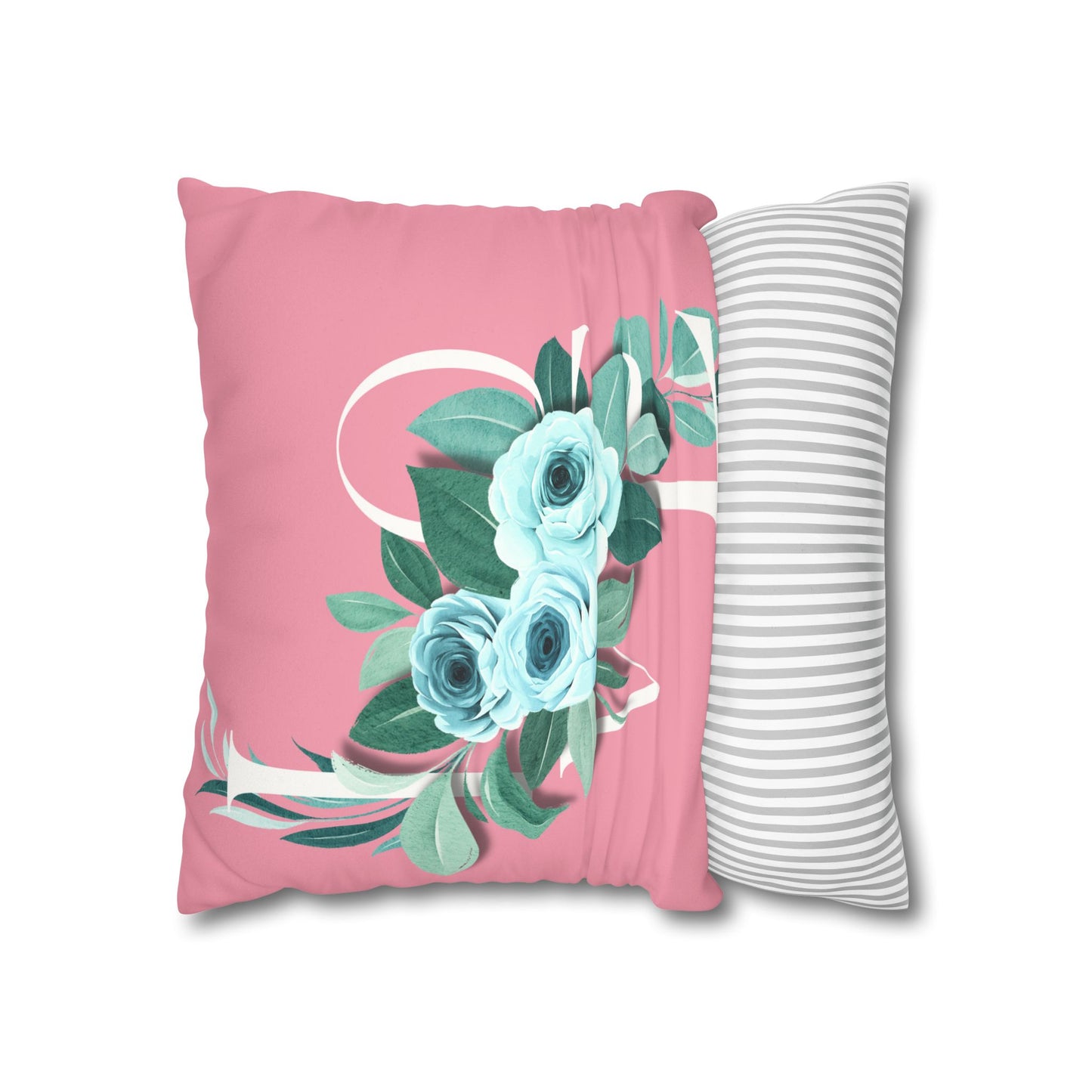 ‘LOVE’ Faux Pink Suede Square Pillowcase
