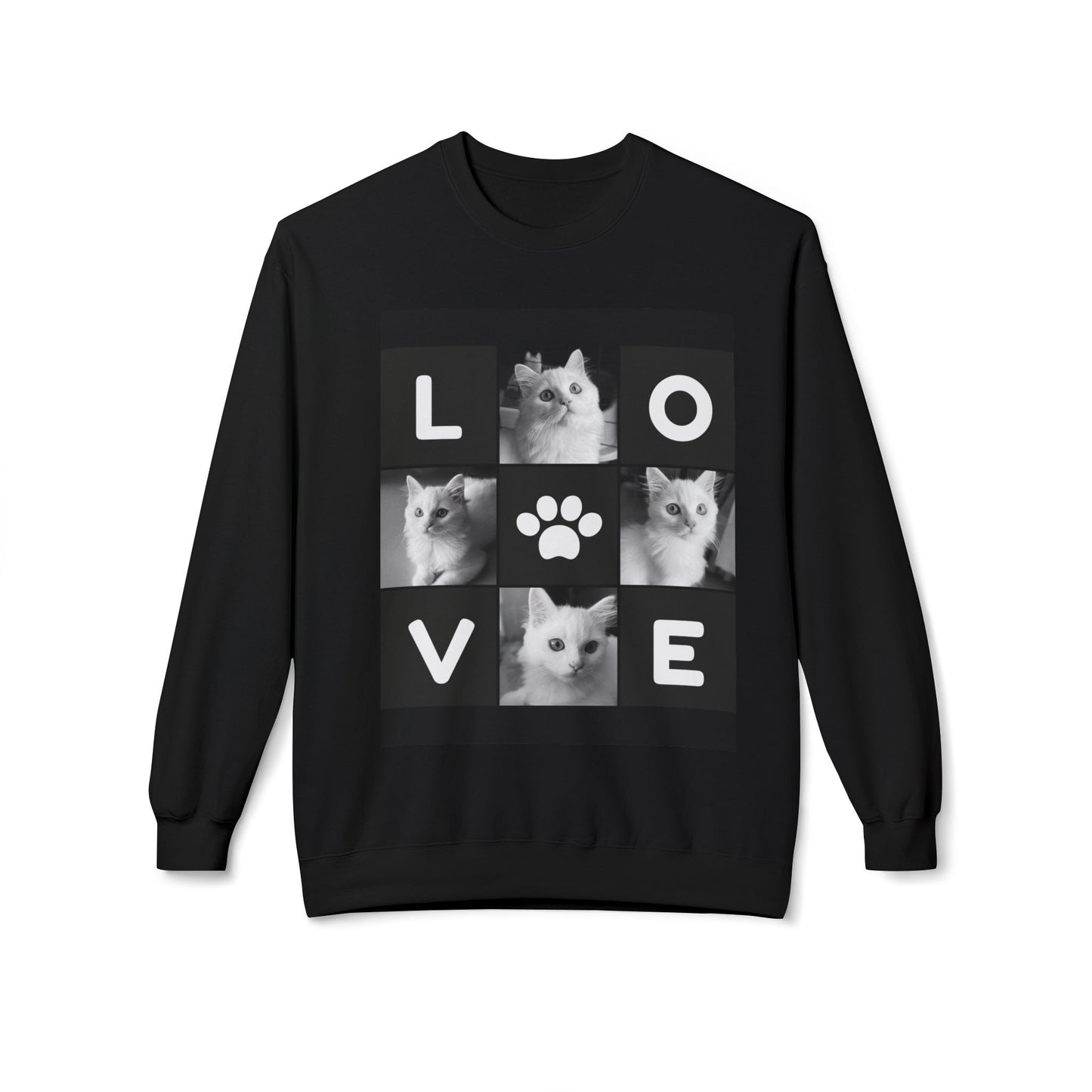 Love Cats Unisex Fleece Sweatshirt