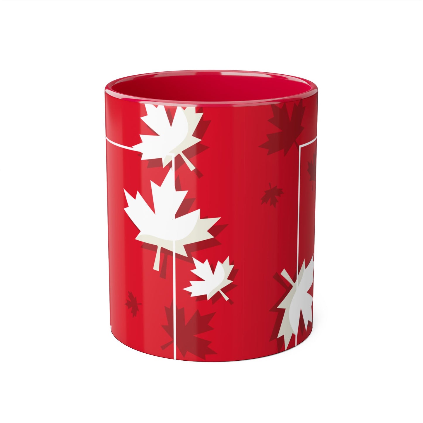 Festive Maple Leaf Accent Mug – 11oz for Cozy Celebrations