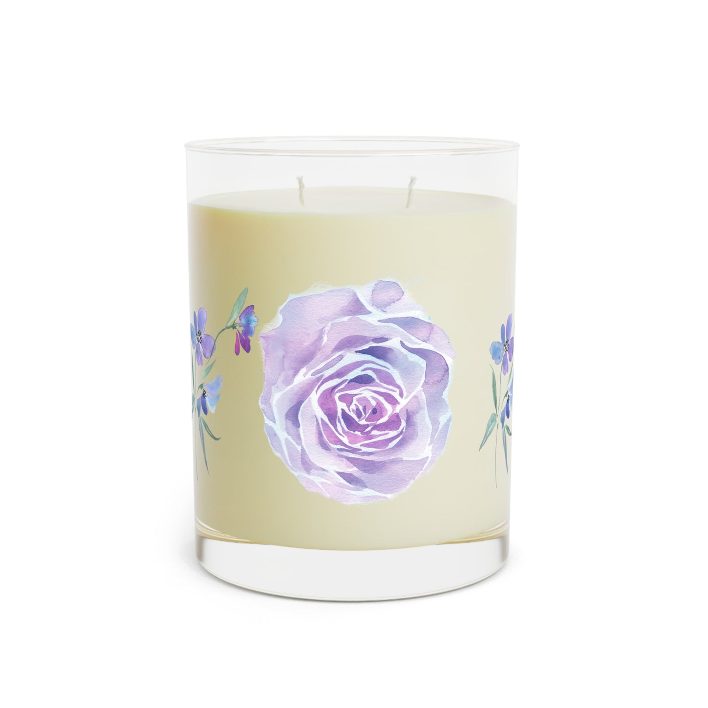 ‘Painted Lilac Rose’ Scented Candle - Full Glass, 11oz
