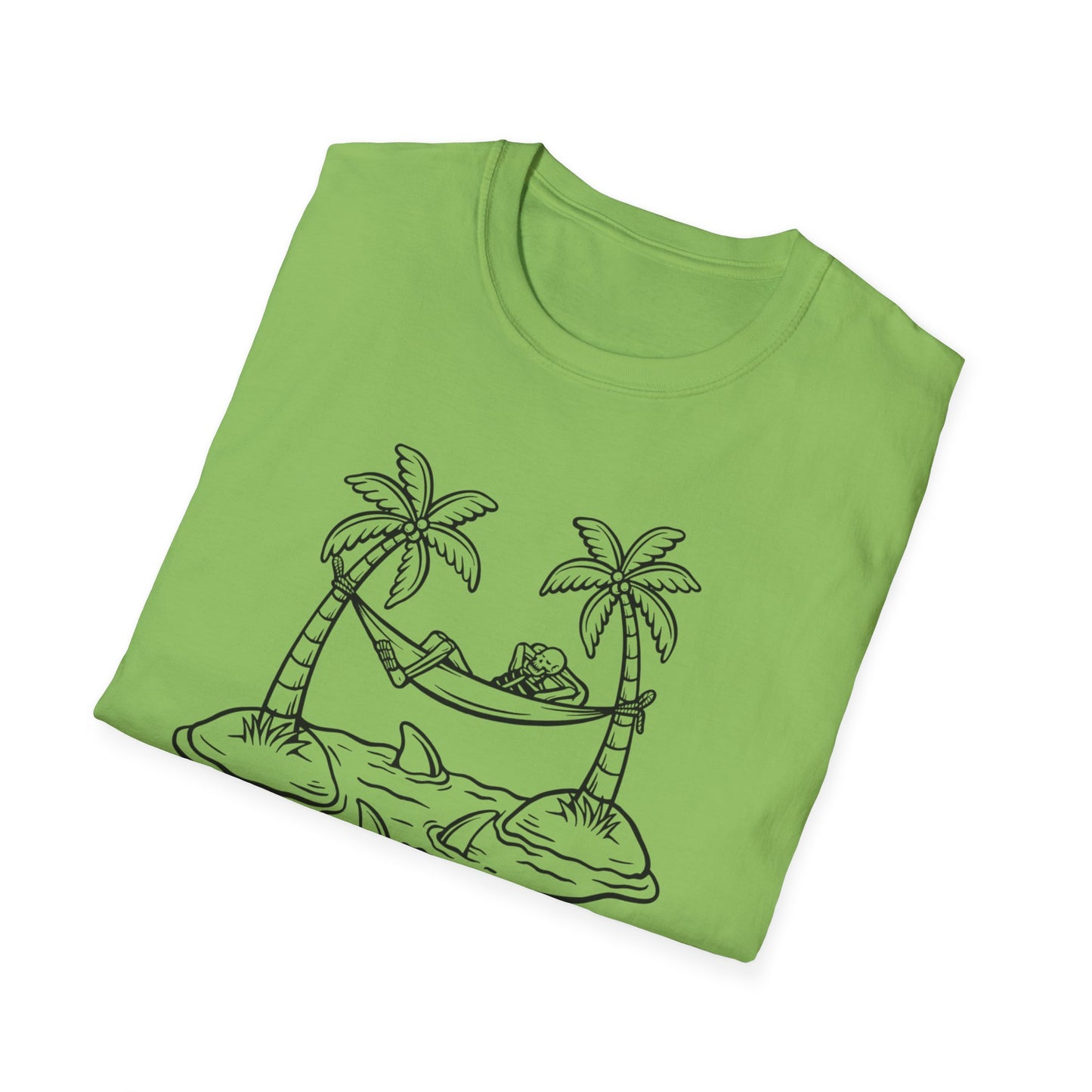 Relaxing Paradise T-Shirt with Hand-Drawn Design, Beach Vibes Tee, Summer Apparel, Eco-Friendly Gift, Vacation Essential