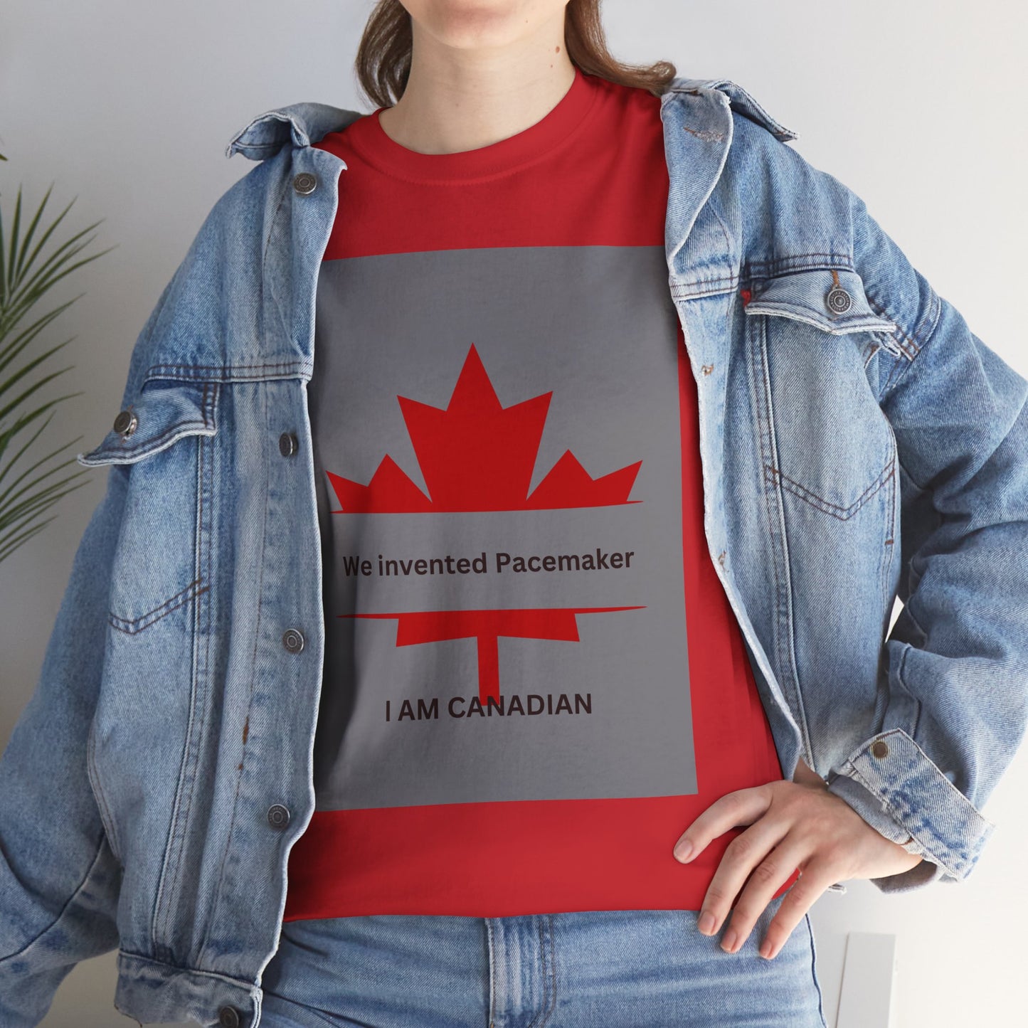 I Am Canadian Pacemaker Unisex Heavy Cotton Tee