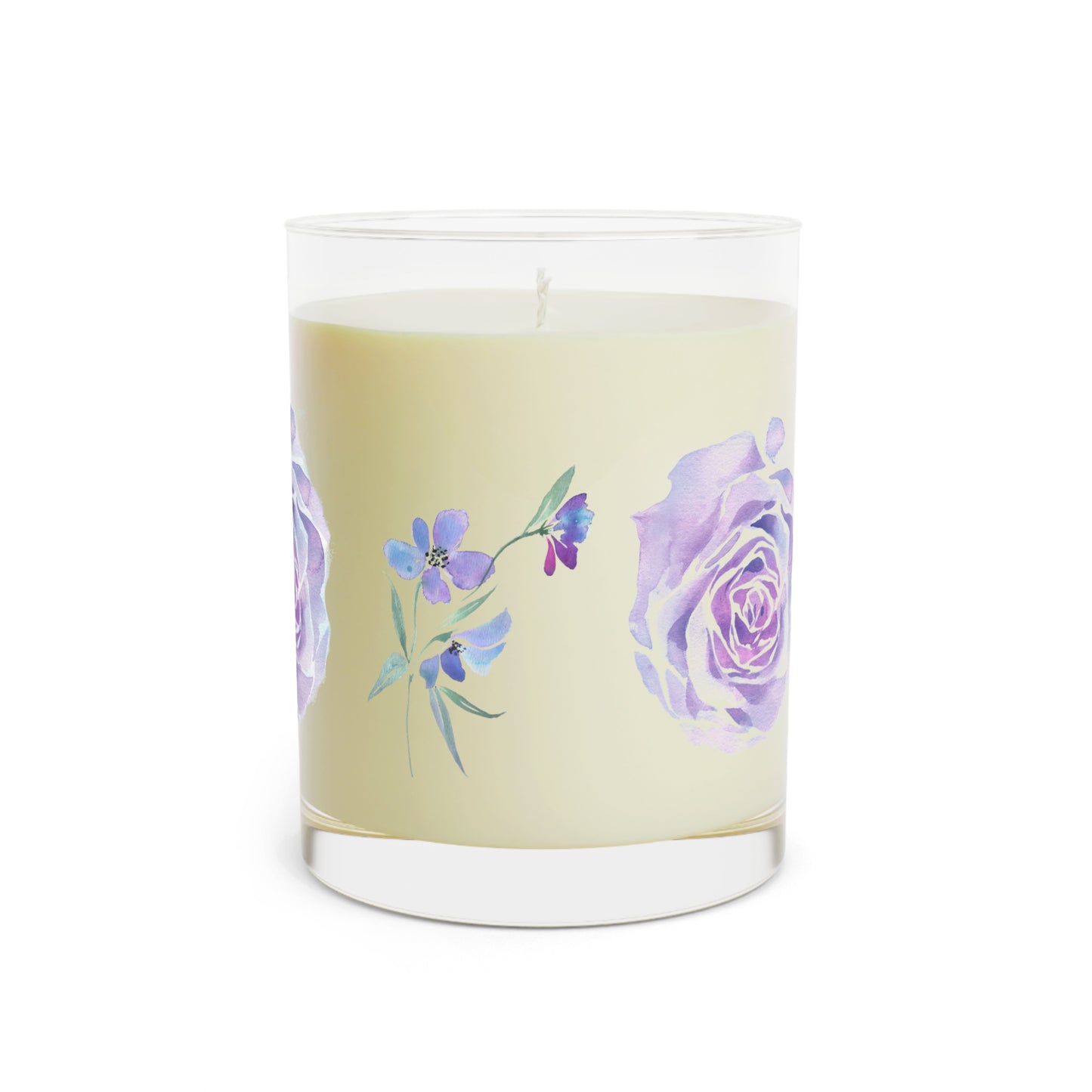 ‘Painted Lilac Rose’ Scented Candle - Full Glass, 11oz