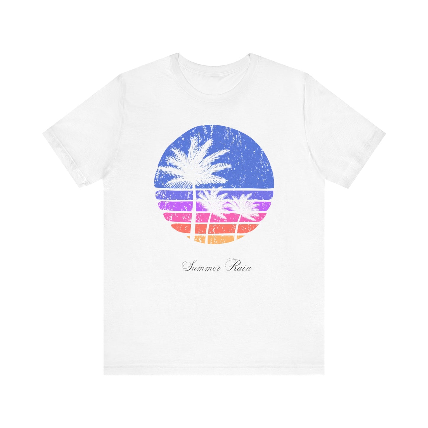 Summer Vibes Graphic Tee, Unisex Jersey Tee for Beach Lovers, Retro Summer T-Shirt, Vacation Style Tee, Gift for Sun Chasers