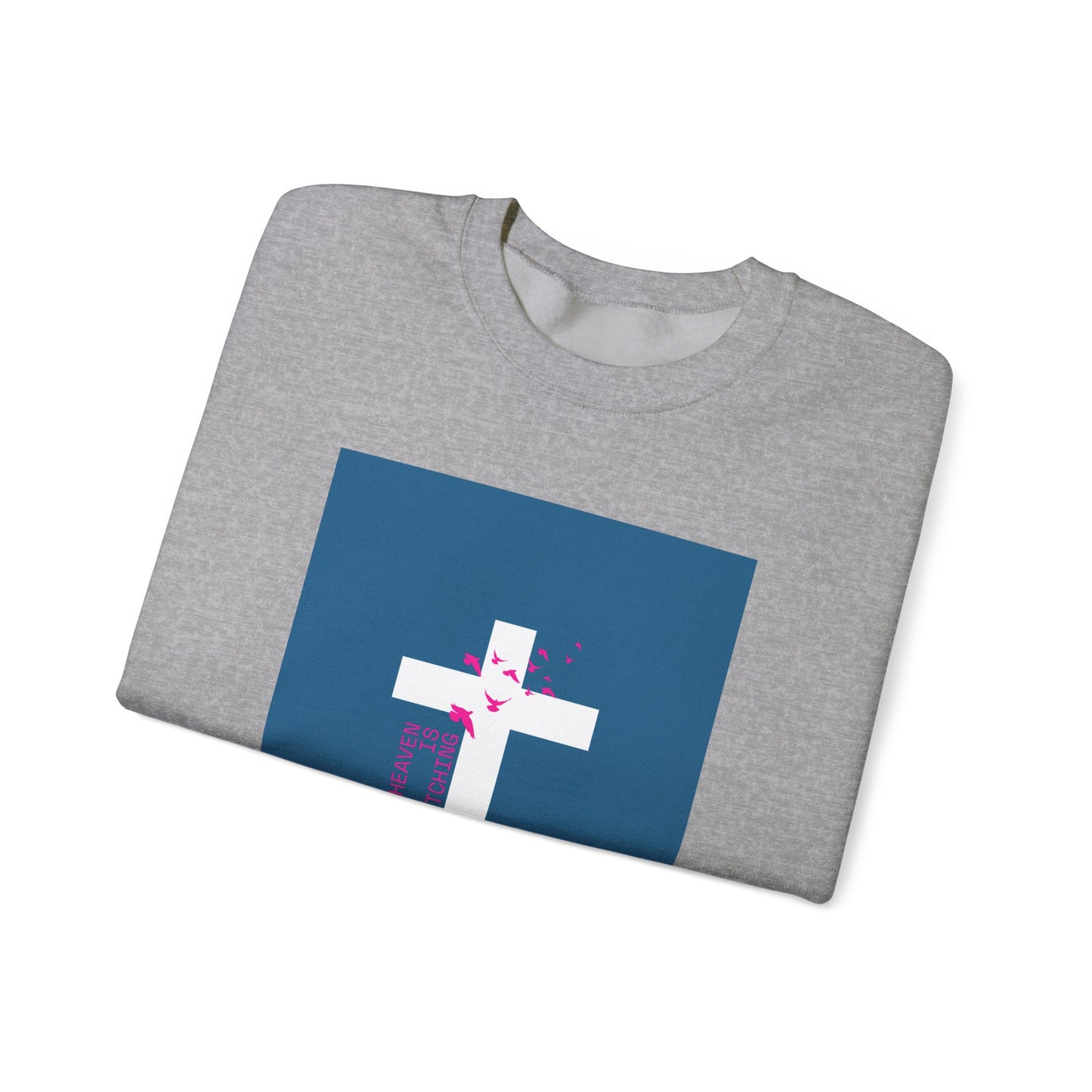 Inspirational Cross Design Unisex Crewneck Sweatshirt - Faith & Love