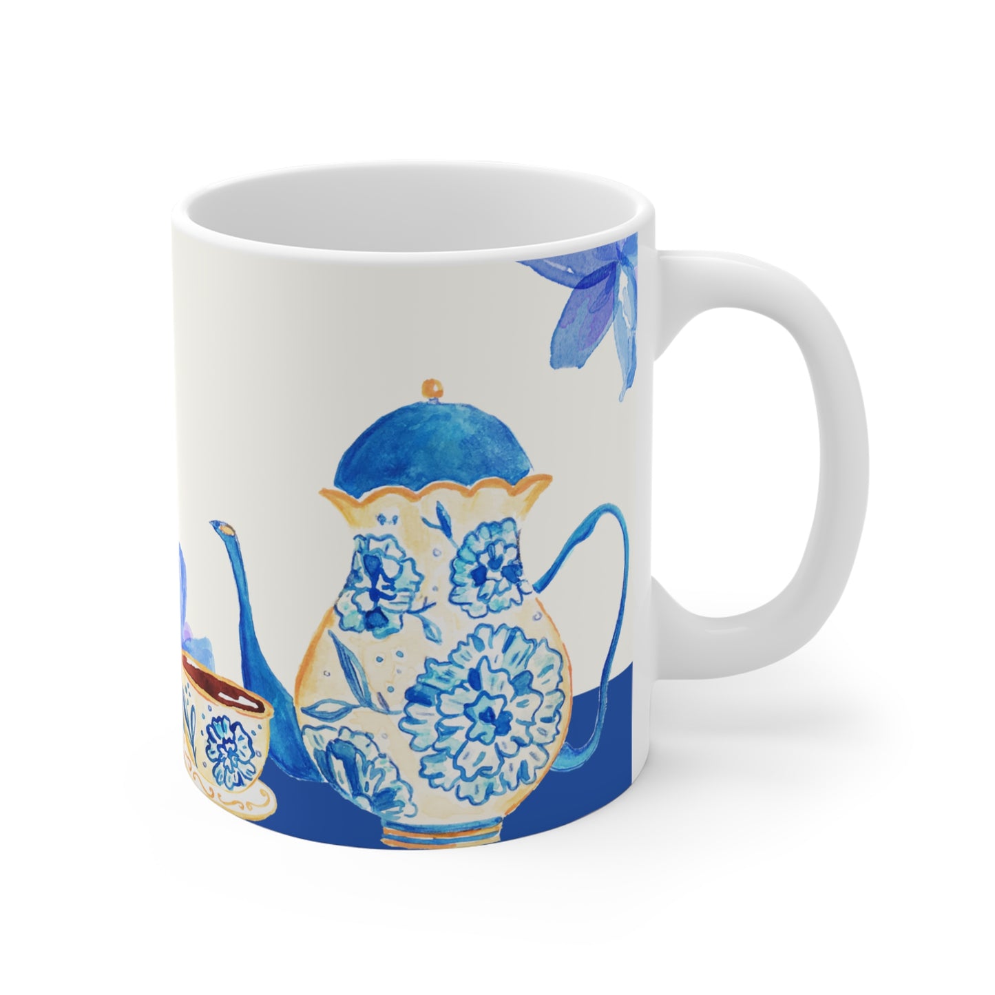 Floral Ceramic Mug - A Sweet Treat for Mom
