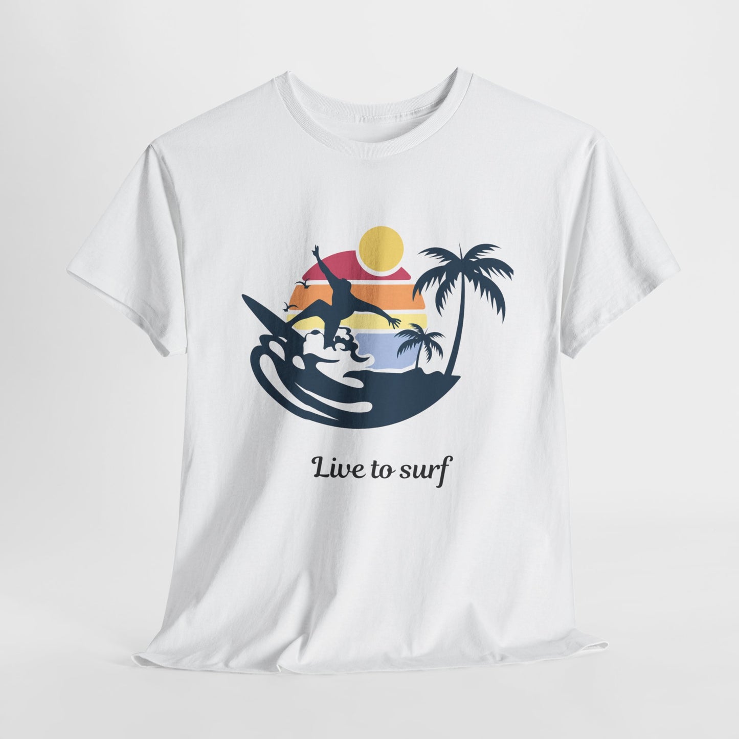 Surf Vibes Unisex Cotton Tee - Perfect for Beach Lovers, Summer Style, Gift for Surfers, Casual Wear, Graphic Tee