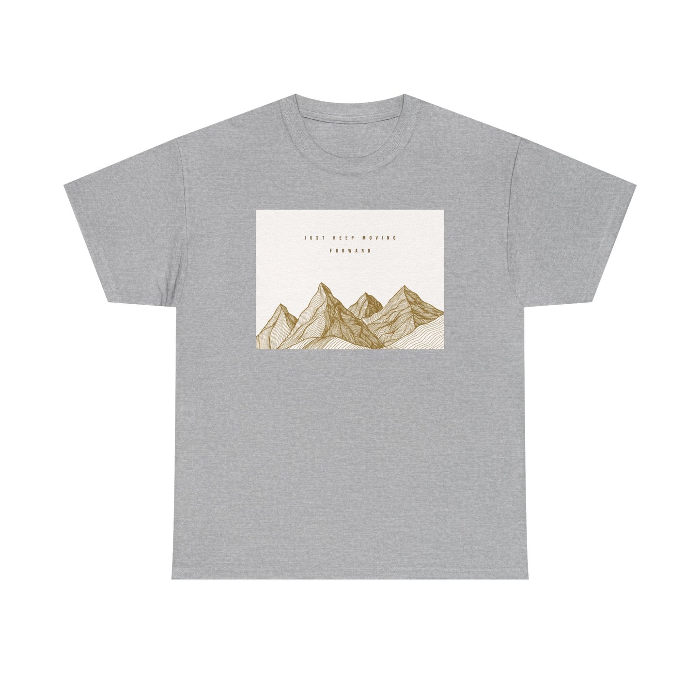 Mountain Graphic Unisex Heavy Cotton Tee - Just Keep Moving
