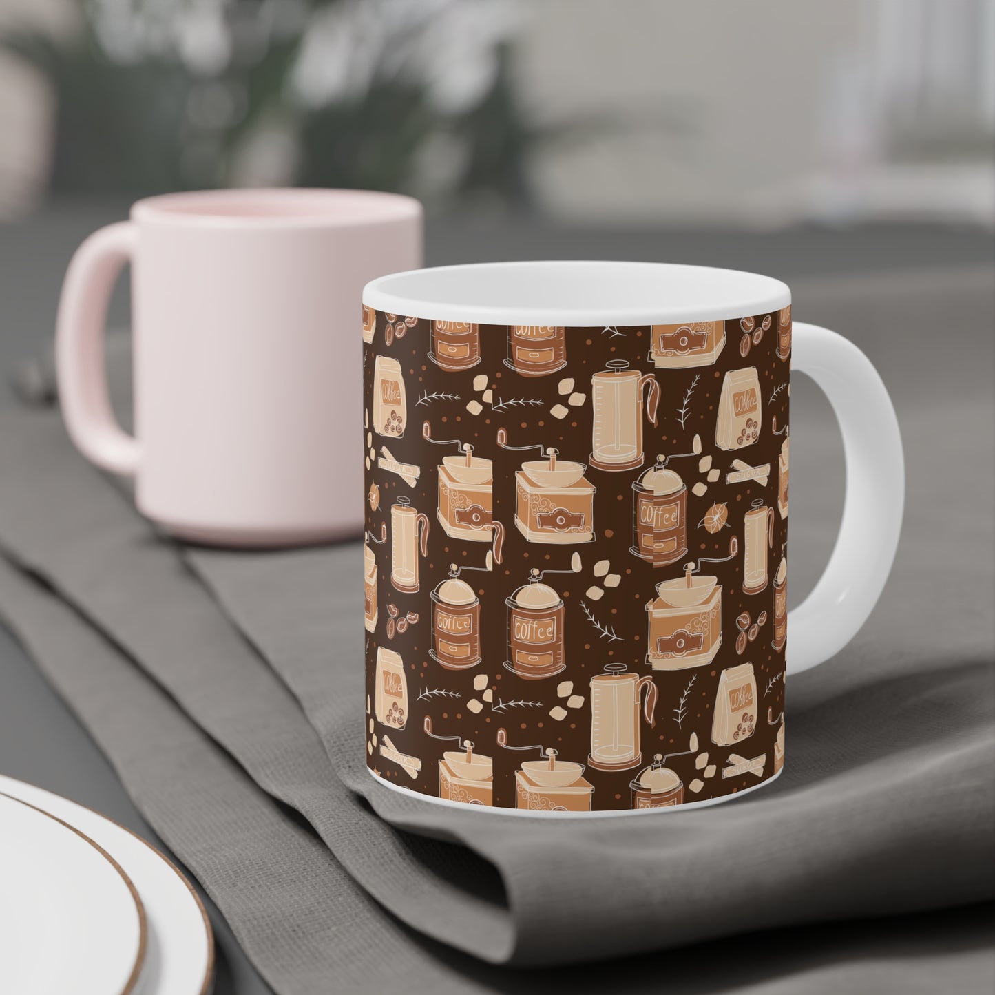 Coffee Lover's Ceramic Mug (CDA)- Cozy Cafe Vibes, Perfect Gift for Tea and Coffee Enthusiasts
