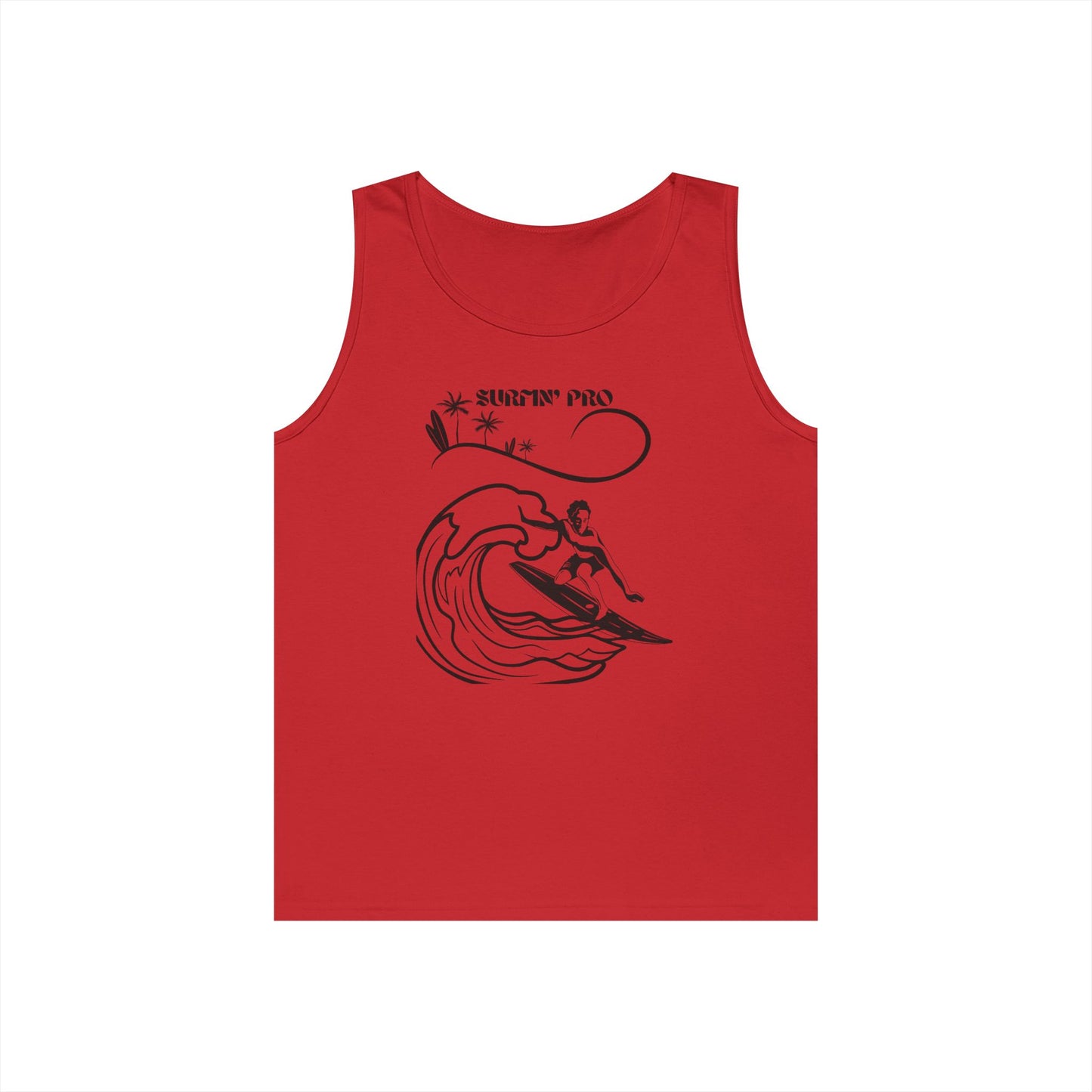 Surfing Vibes Tank Top, Unisex Cotton Sleeveless Shirt for Summer, Beach Wear, Surfing Gifts, Casual Holiday Top