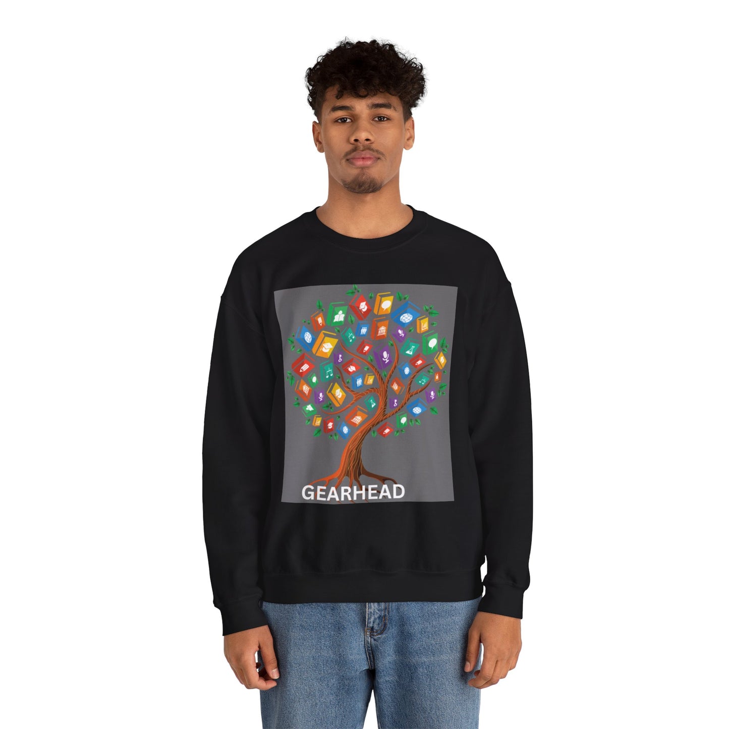 Gearhead Tree Graphic Unisex Crewneck Sweatshirt - Cozy & Stylish