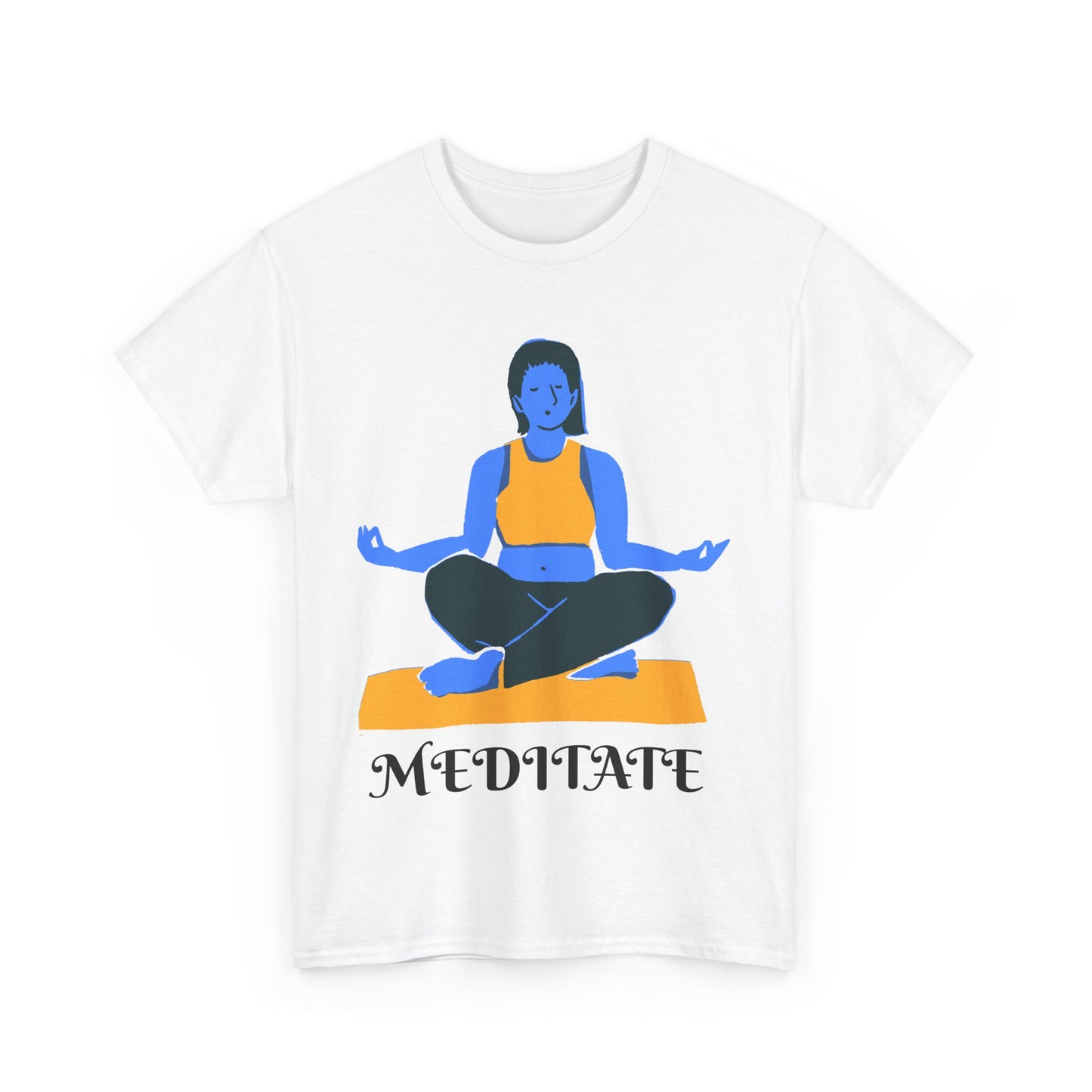 ‘MEDITATE’ Unisex Heavy Cotton Tee