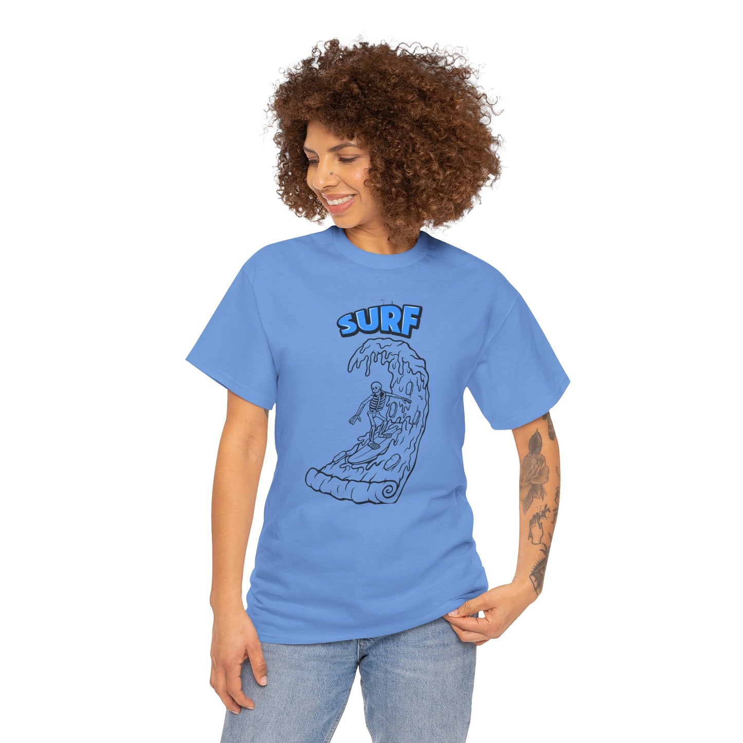 Surf Vibes Unisex Heavy Cotton Tee - Perfect for Beach Lovers, Summer Festivals, Casual Outings, Gift for Surfers, Fun and Relaxed Lifestyle