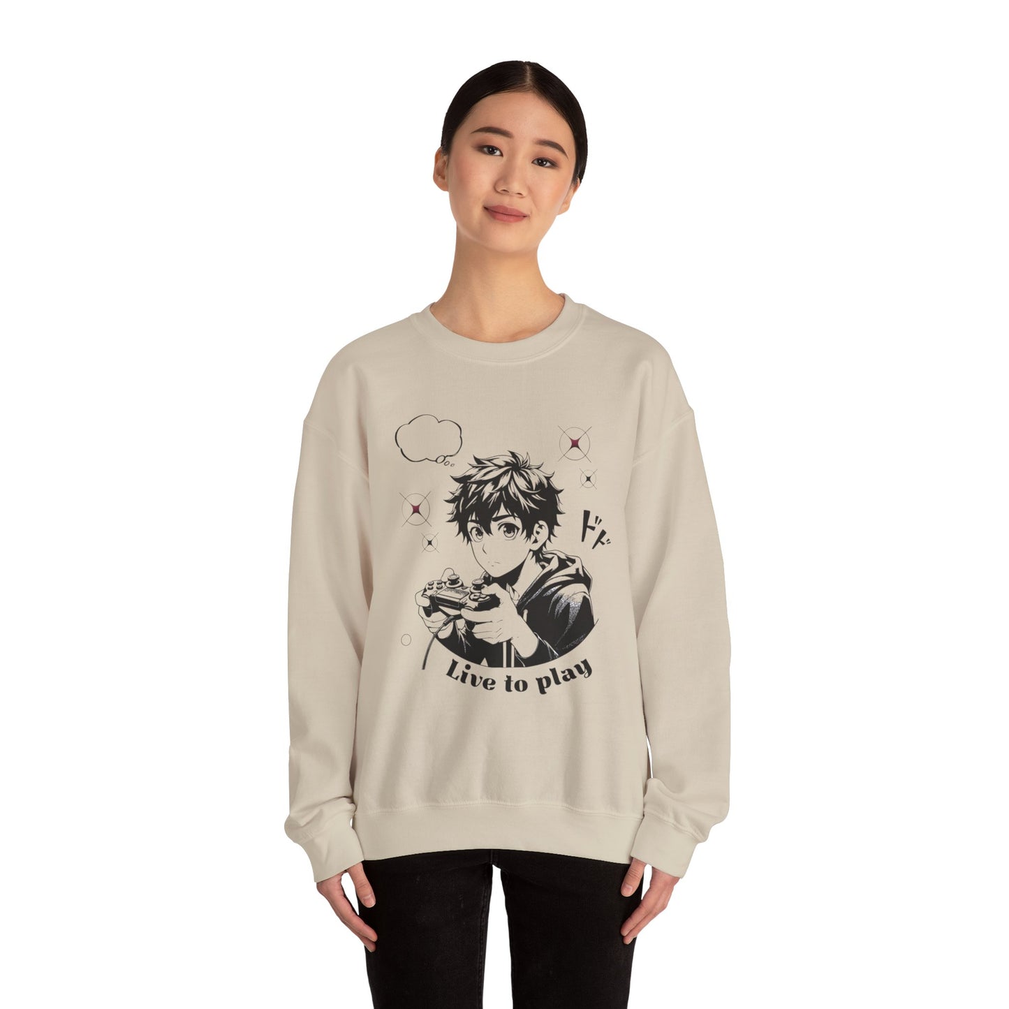 Live to Play Unisex Crewneck Sweatshirt - Cozy Gamer Apparel