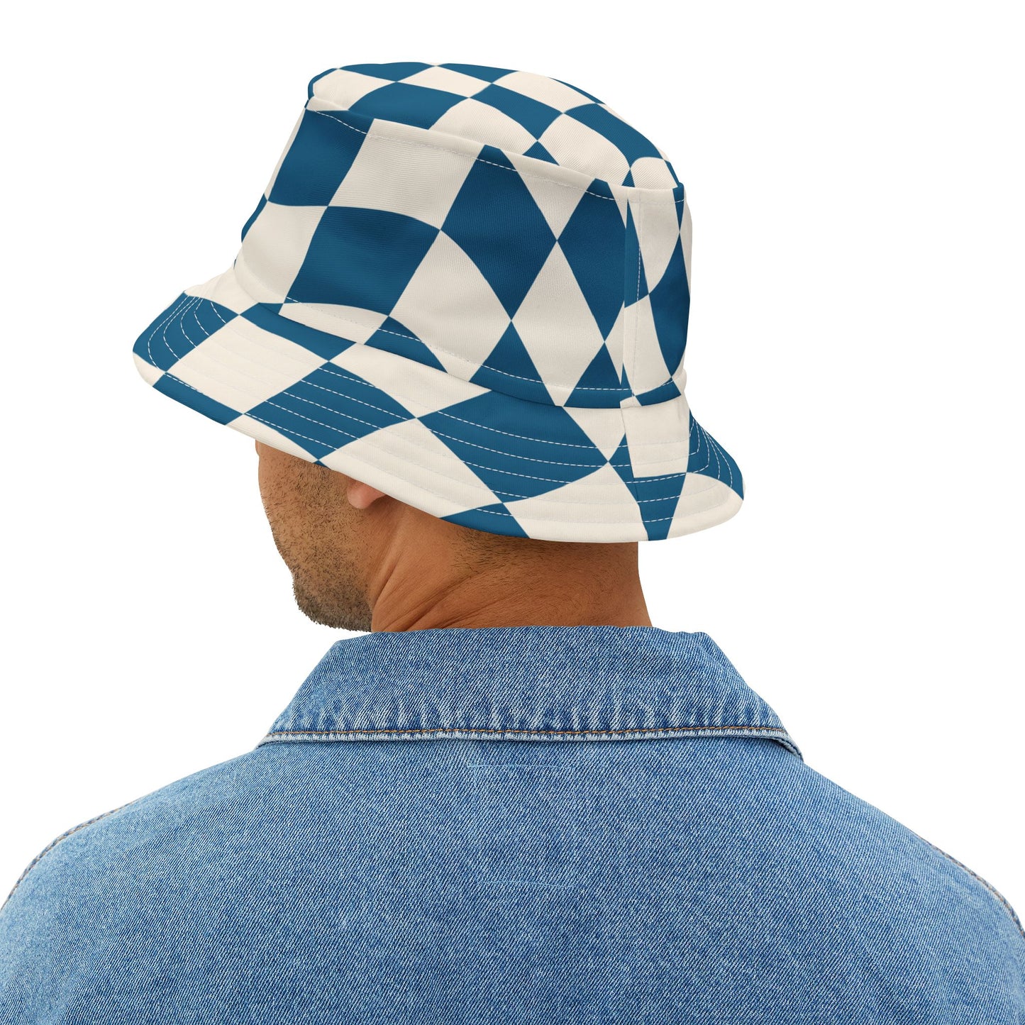 Stylish Checkerboard Bucket Hat for Summer Adventures, Beachwear, Festival Fashion, Outdoor Activities, Great Gift Idea