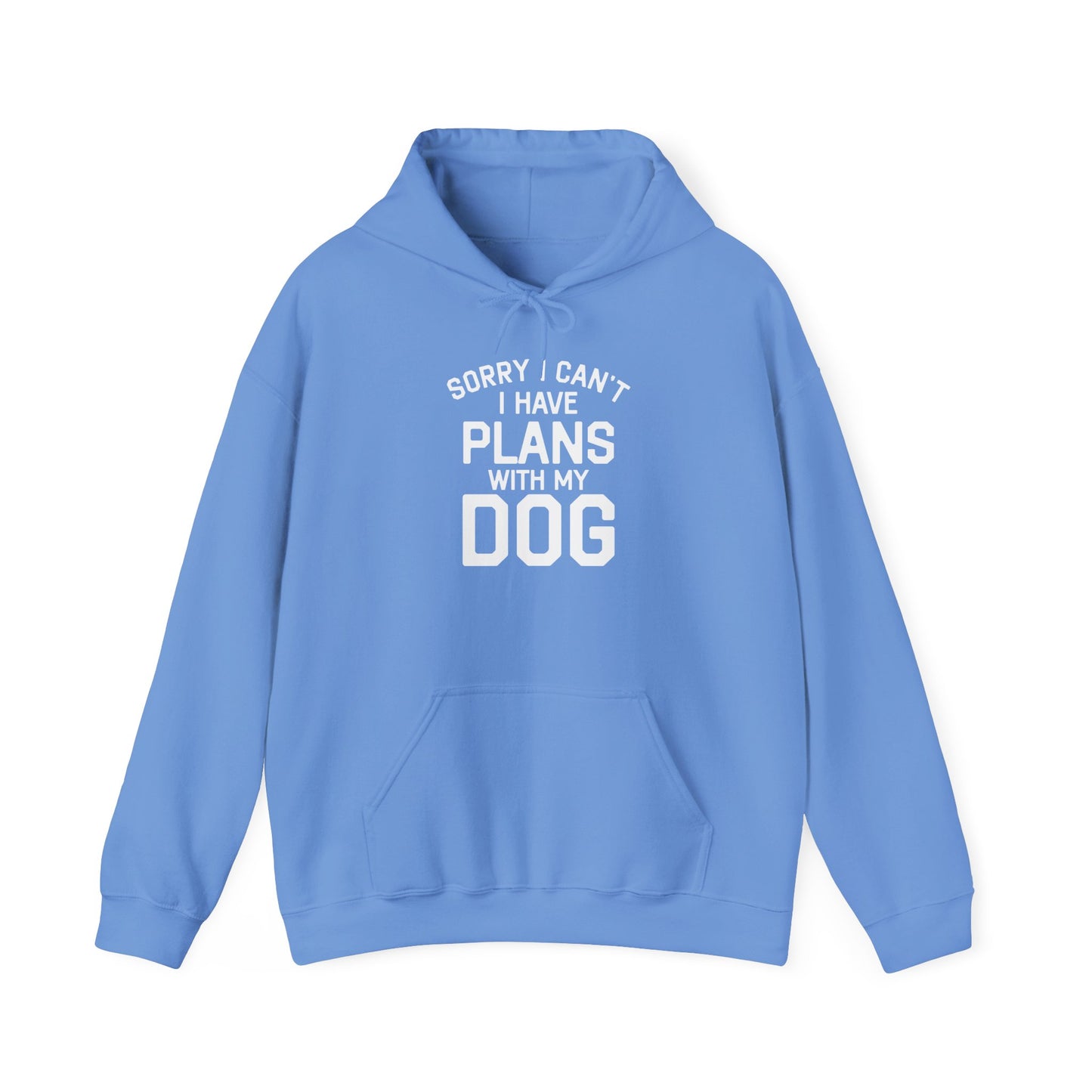‘Sorry I can’t, I have plans with my dog’ Heavy Blend™ Hooded Sweatshirt
