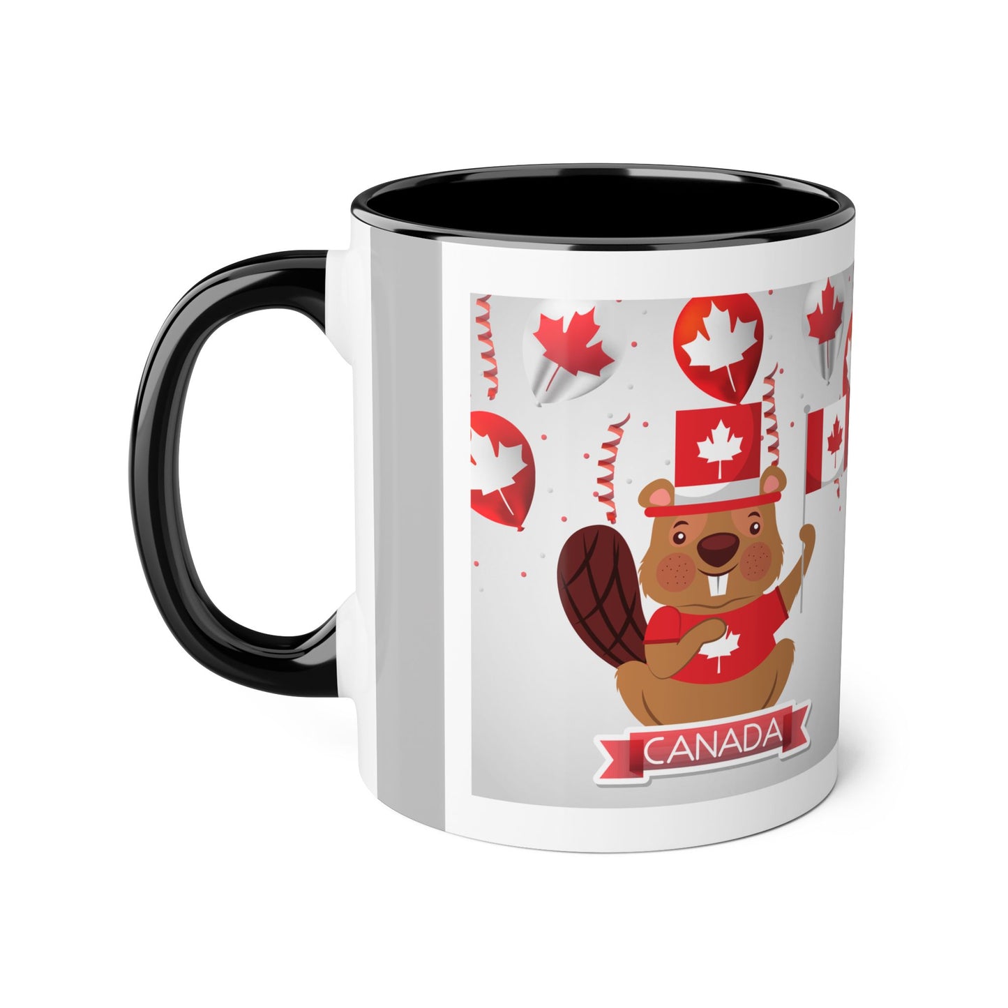 Canada Celebration Mug - 11oz Beaver and Maple Leaf Design