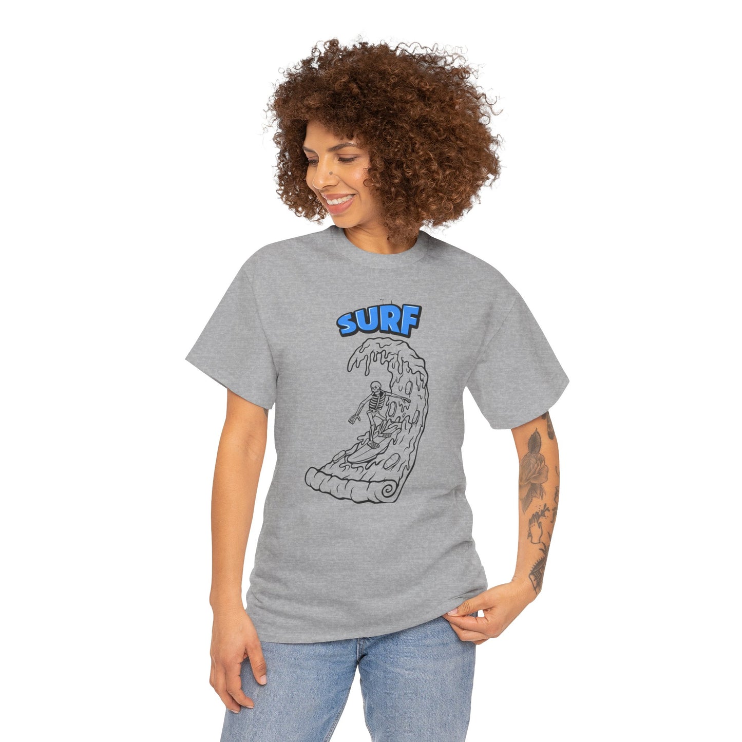 Surf Vibes Unisex Heavy Cotton Tee - Perfect for Beach Lovers, Summer Festivals, Casual Outings, Gift for Surfers, Fun and Relaxed Lifestyle