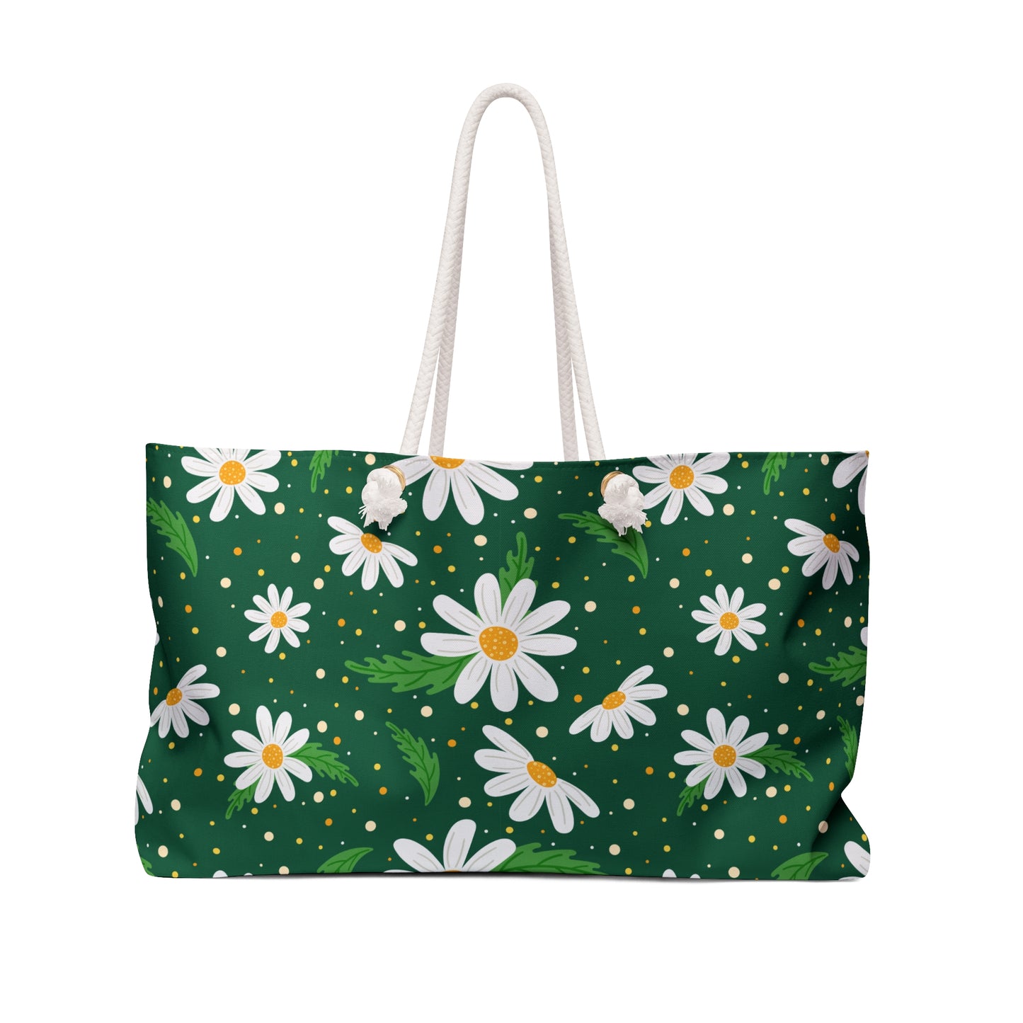 Floral Weekender Bag - Stylish Travel Tote with Daisy Design