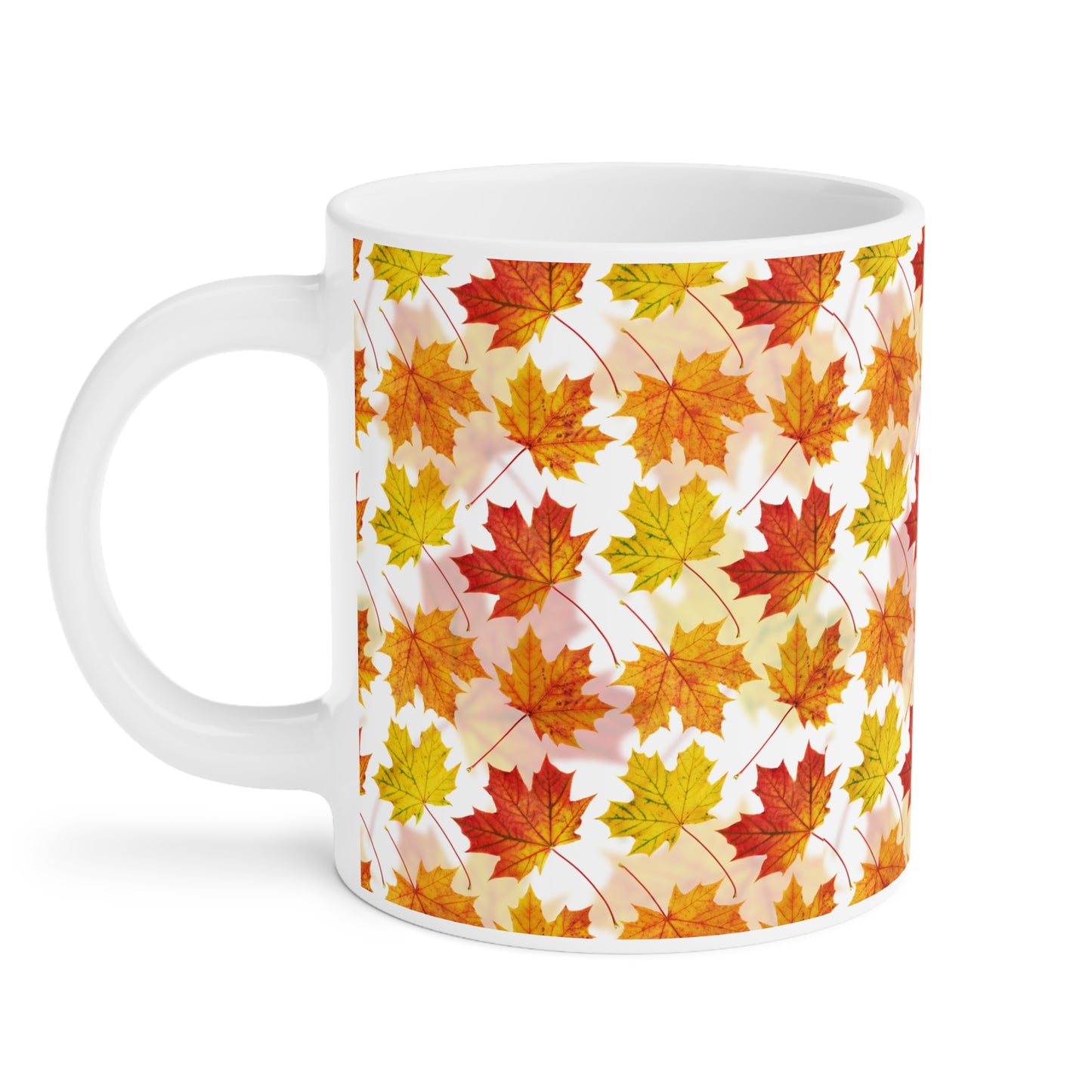 Fall Leaves Ceramic Mug - Cozy Autumn Vibe for Coffee Lovers