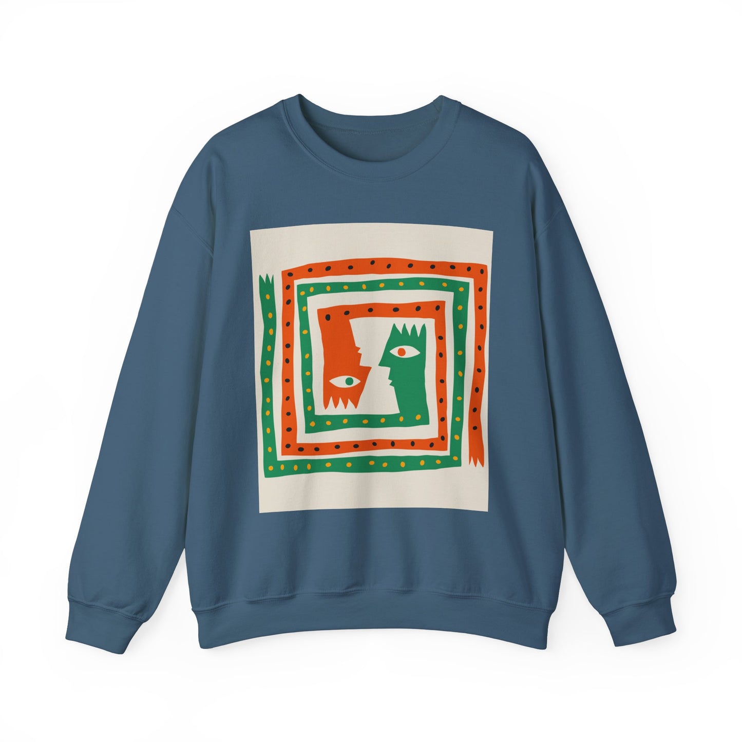 ‘Happiness’ Red/Green Unisex Heavy Blend™ Crewneck Sweatshirt