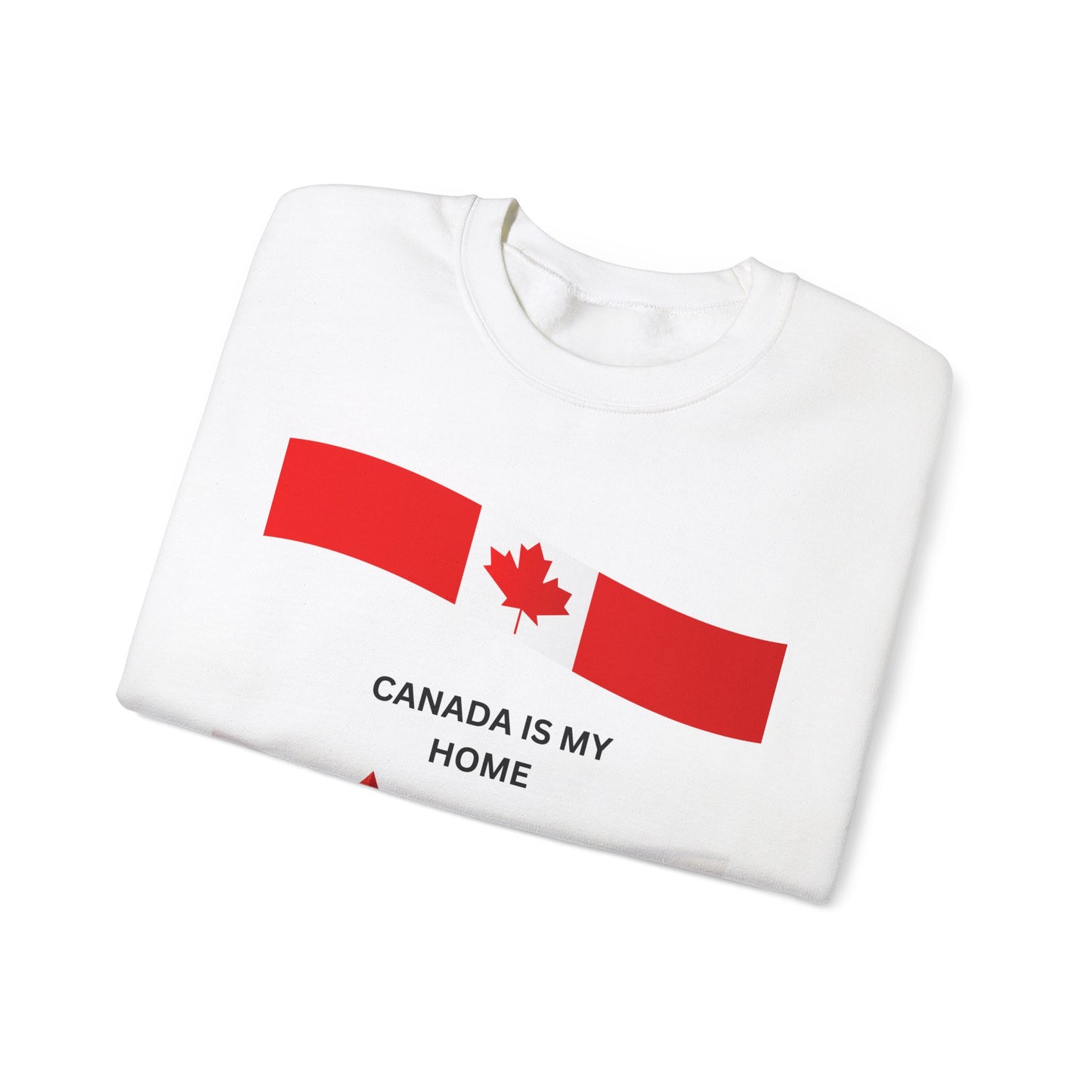 Canada Is My Home Unisex Heavy Blend Crewneck Sweatshirt - Comfortable Canadian Pride Apparel