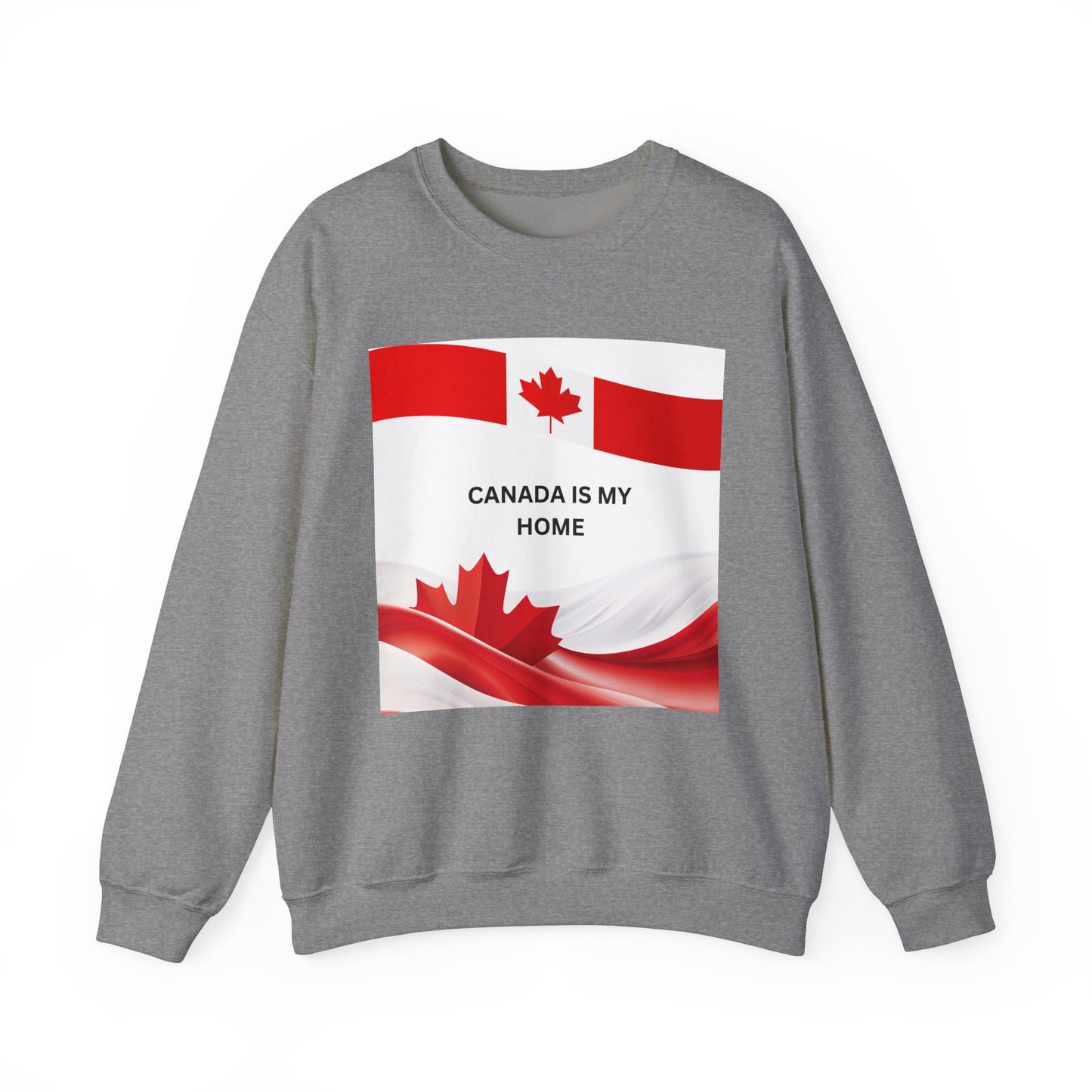 Canada Is My Home Unisex Heavy Blend Crewneck Sweatshirt - Comfortable Canadian Pride Apparel