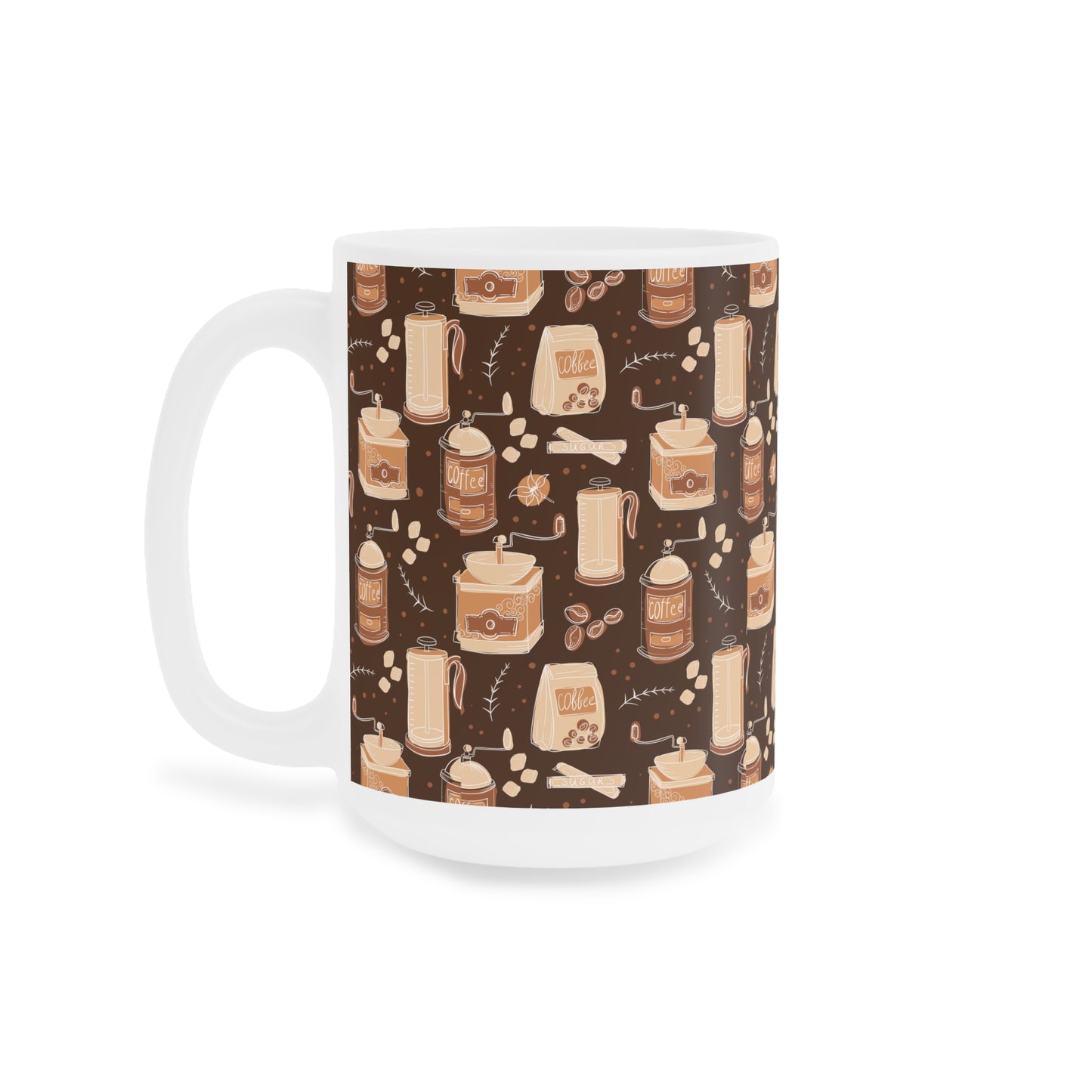 Coffee Lover's Ceramic Mug (CDA)- Cozy Cafe Vibes, Perfect Gift for Tea and Coffee Enthusiasts