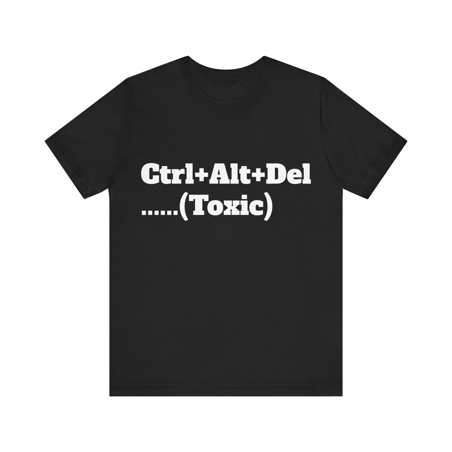 Ctrl+Alt+Del w/ White Text Unisex Jersey Short Sleeve Tee
