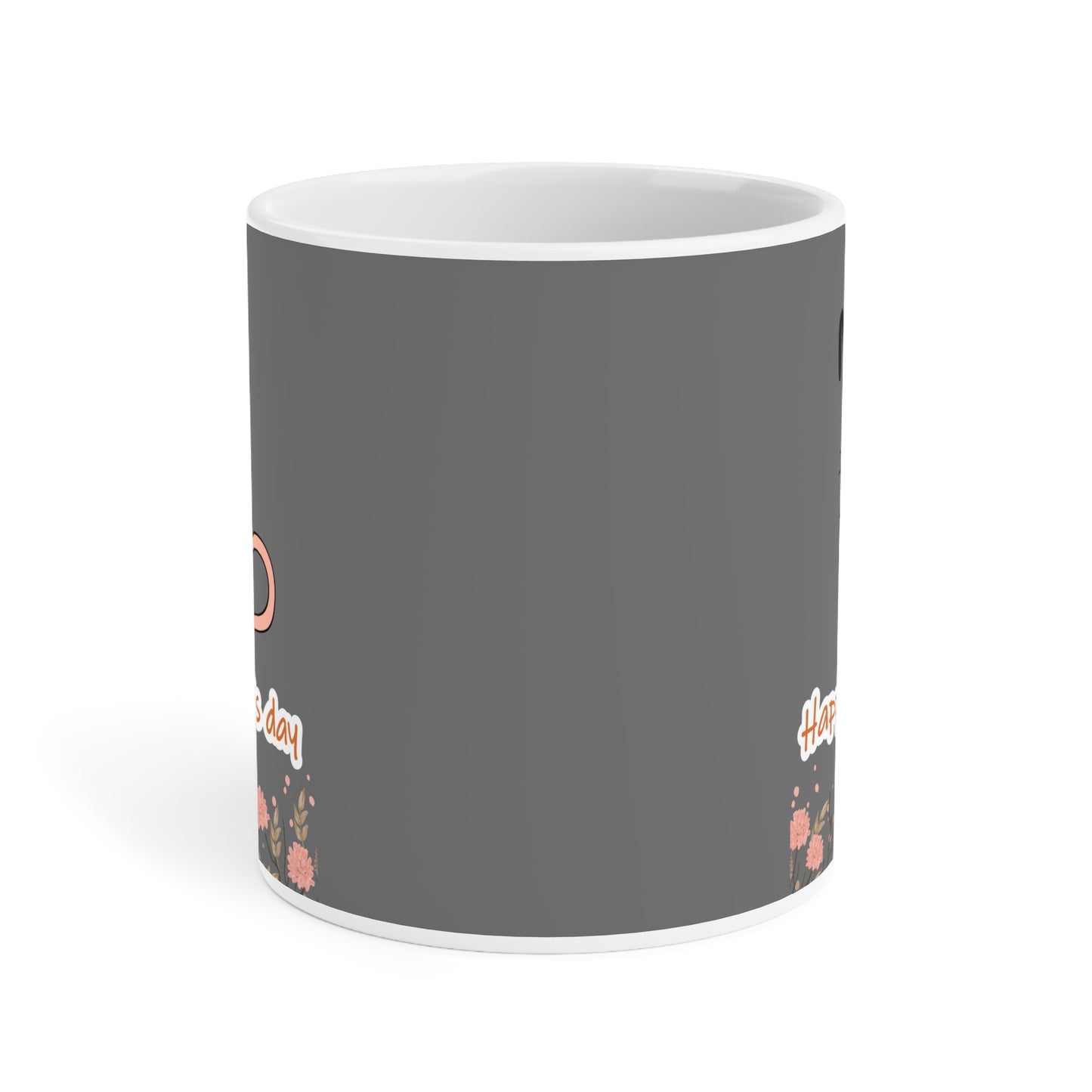 Happy Mother's Day Cat Mom Ceramic Mug - Cute Floral Design