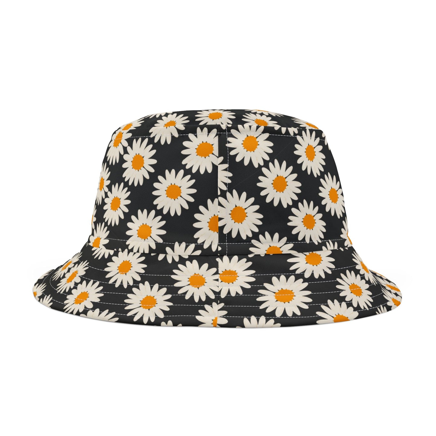 Floral Bucket Hat, Daisy Print Hat for Summer, Sun Protection Hat, Stylish Beach Hat, Gift for Nature Lovers, Festival Accessory