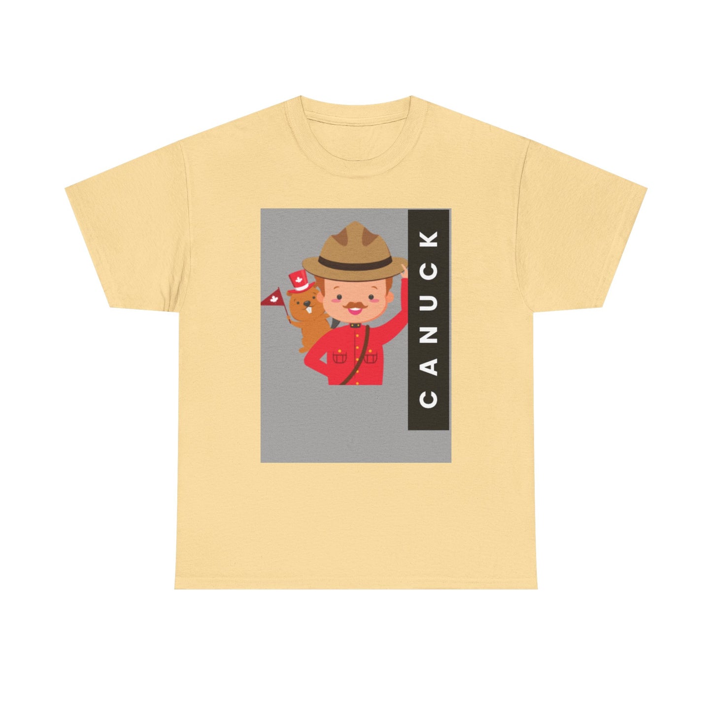 Cute Canuck Bear Unisex Heavy Cotton Tee - Perfect for Canada Day & Winter Celebrations
