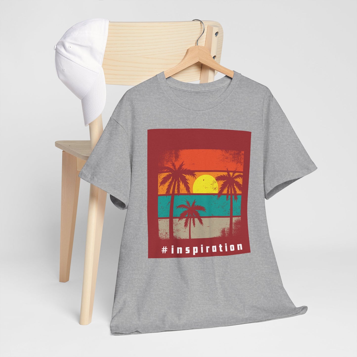 #Inspiration Unisex Heavy Cotton Tee - Beach Vibes Shirt, Summer Fashion, Gift for Friends, Casual Tee, Motivational Apparel
